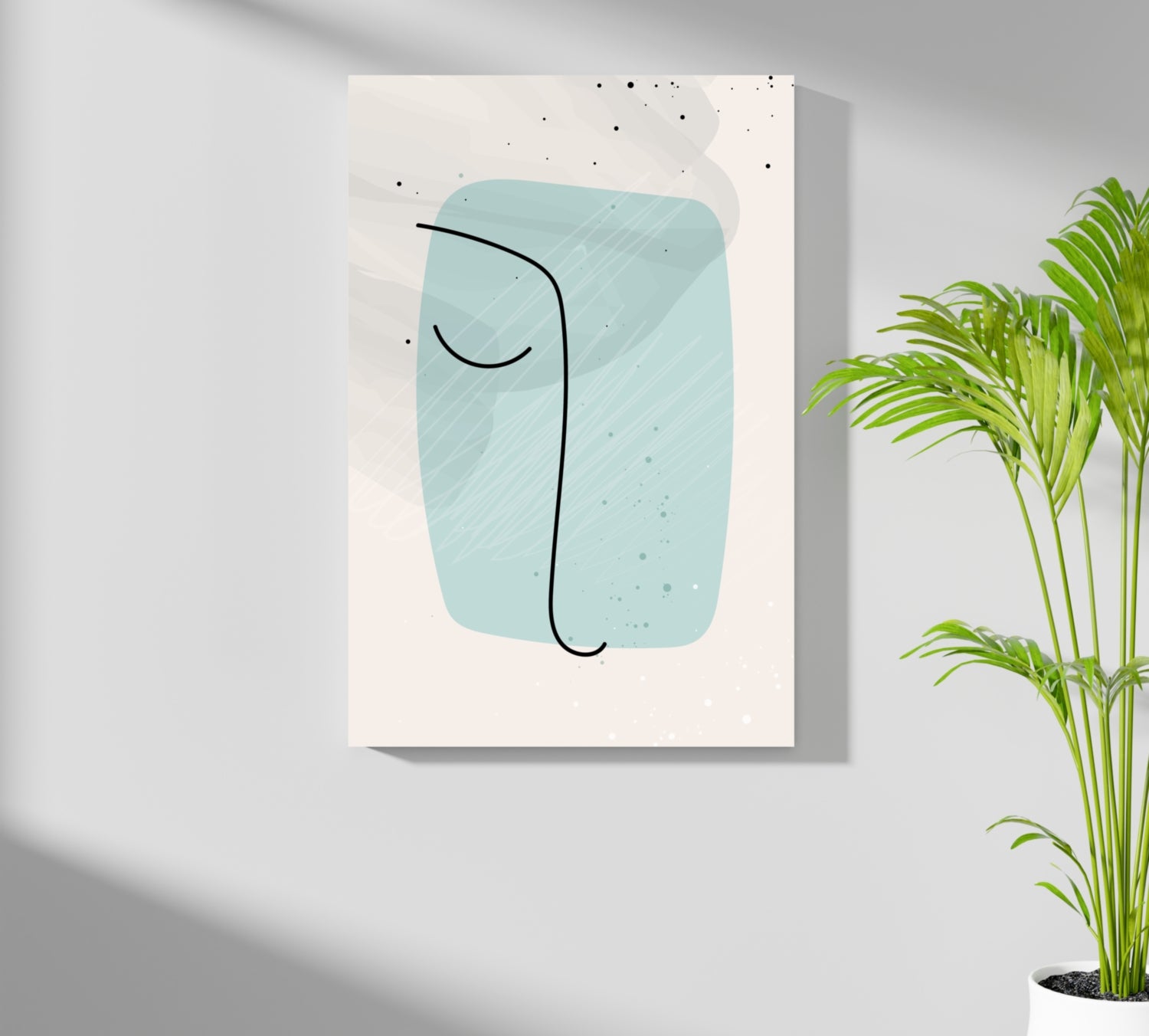 Line Art V8 Aluminum Print.