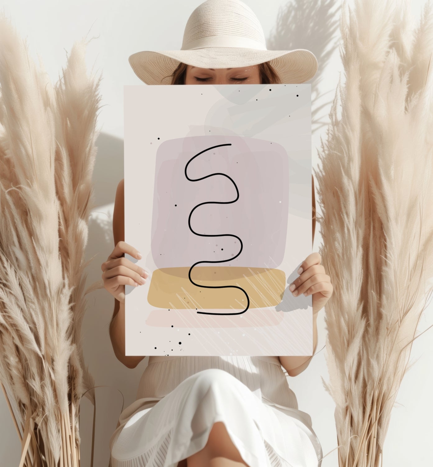 Line Art V9 Aluminum Print.