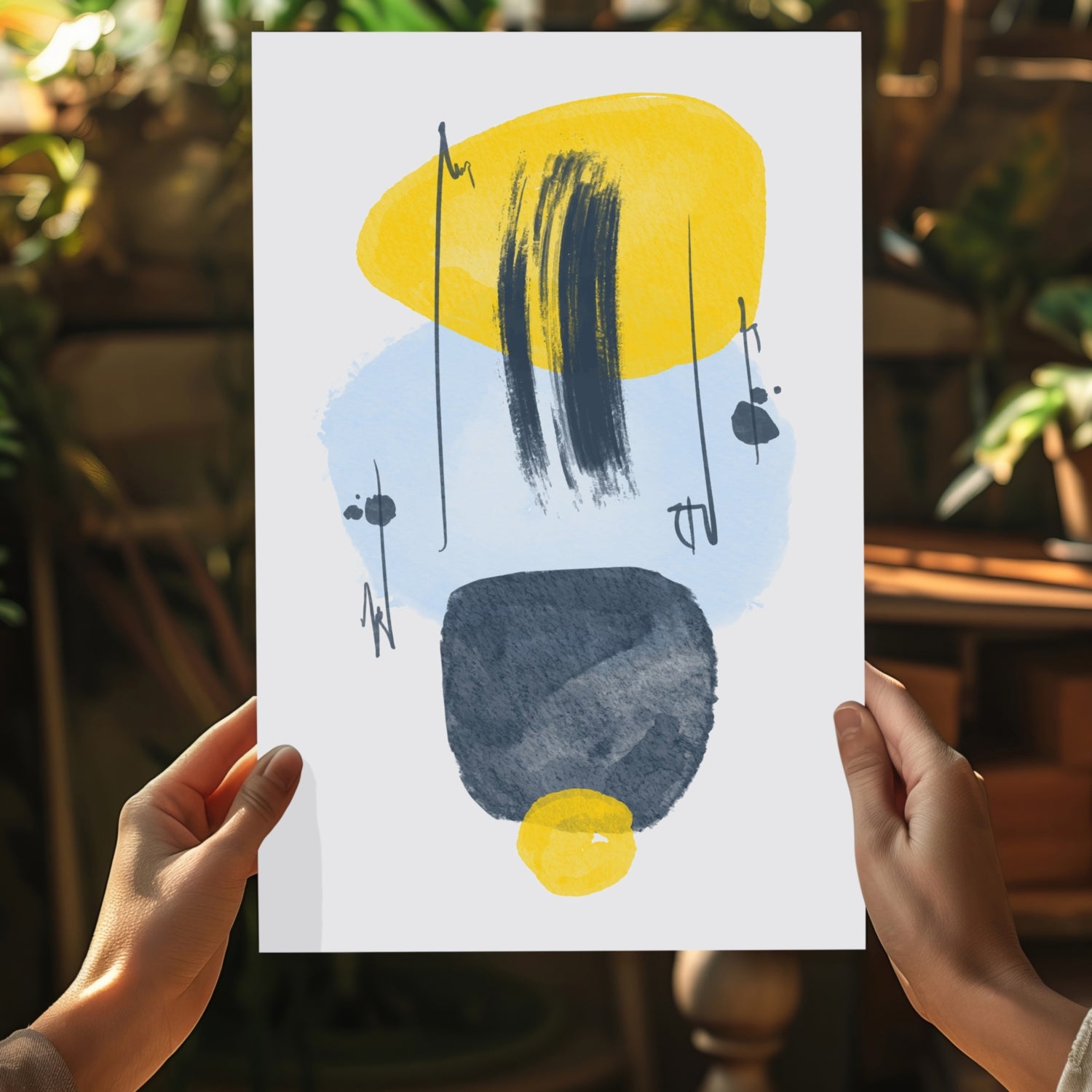 Line Art V11 Aluminum Print.