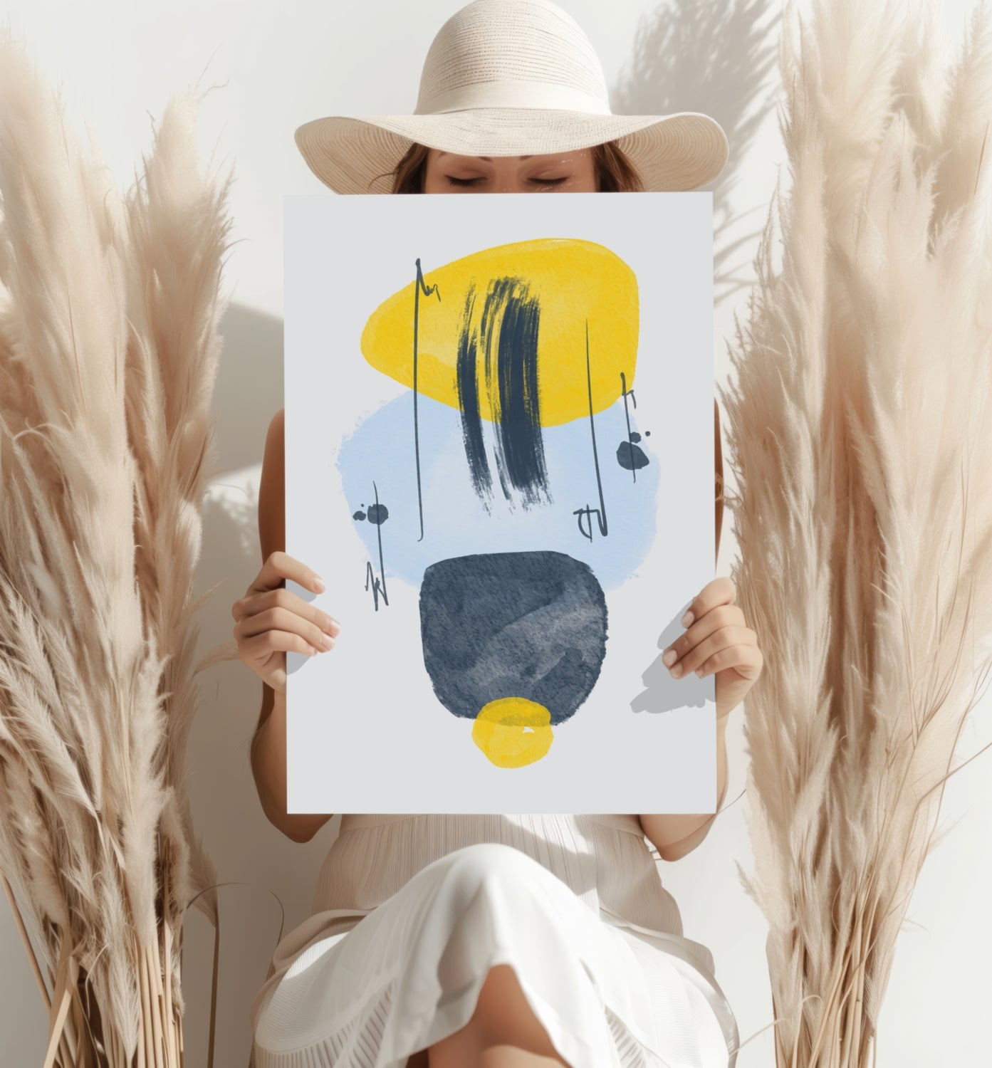 Line Art V11 Aluminum Print.