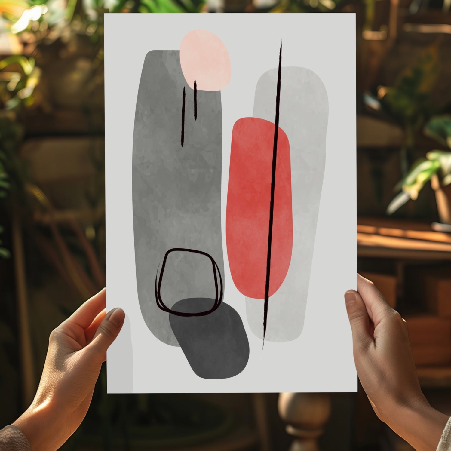 Line Art V13 Aluminum Print.