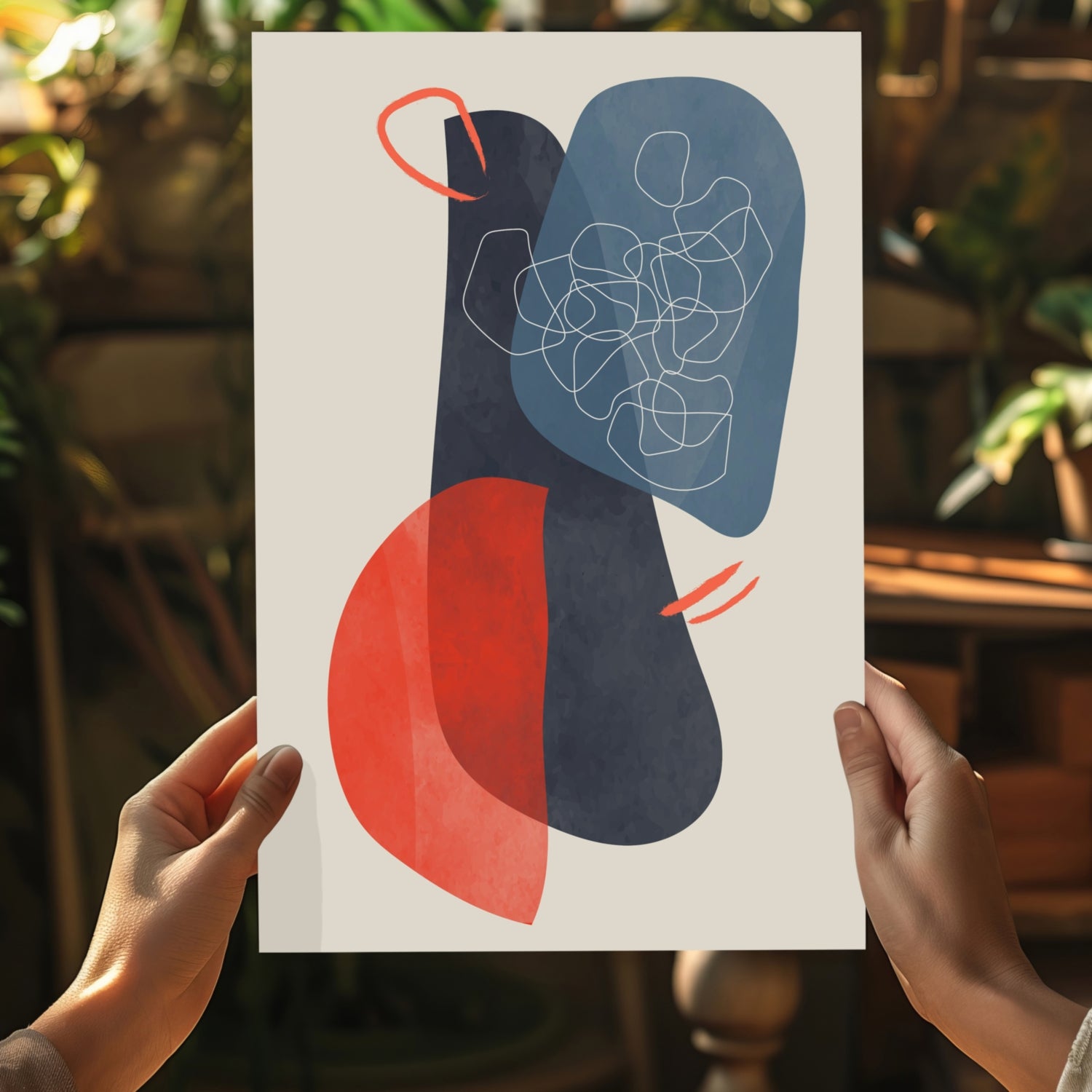 Line Art V14 Aluminum Print.