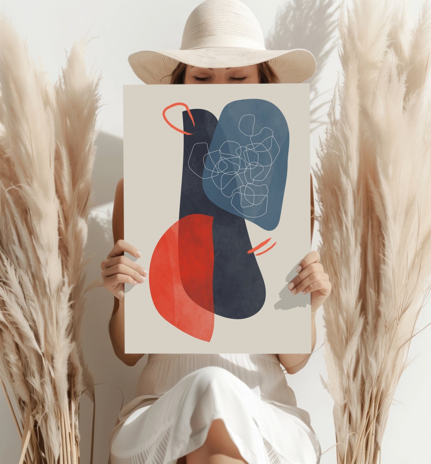 Line Art V14 Aluminum Print.