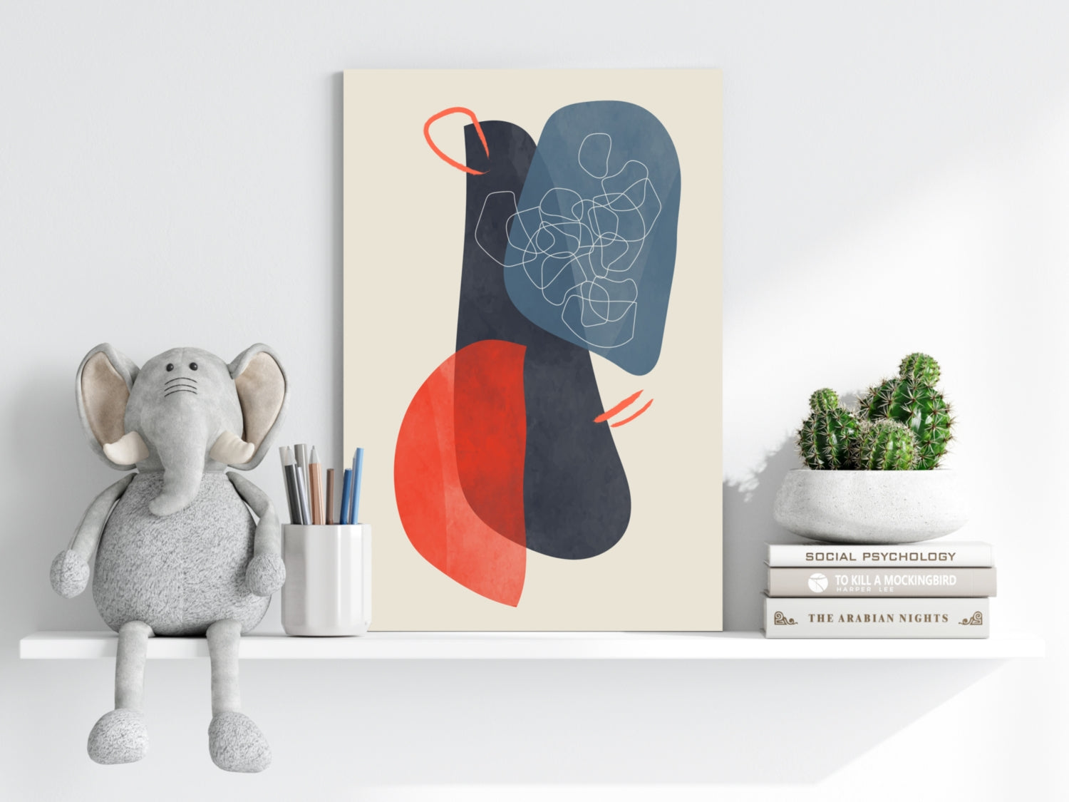 Line Art V14 Aluminum Print.