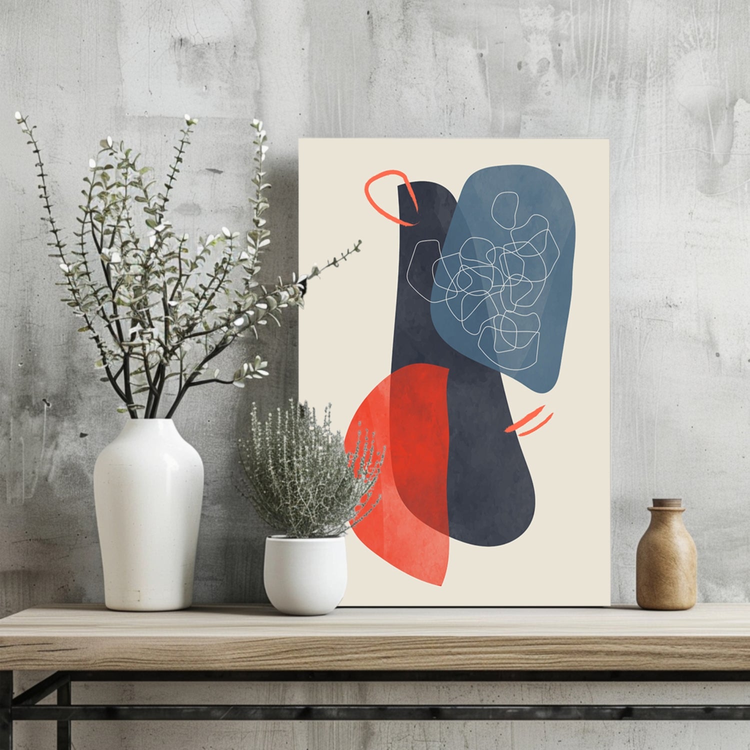 Line Art V14 Aluminum Print.