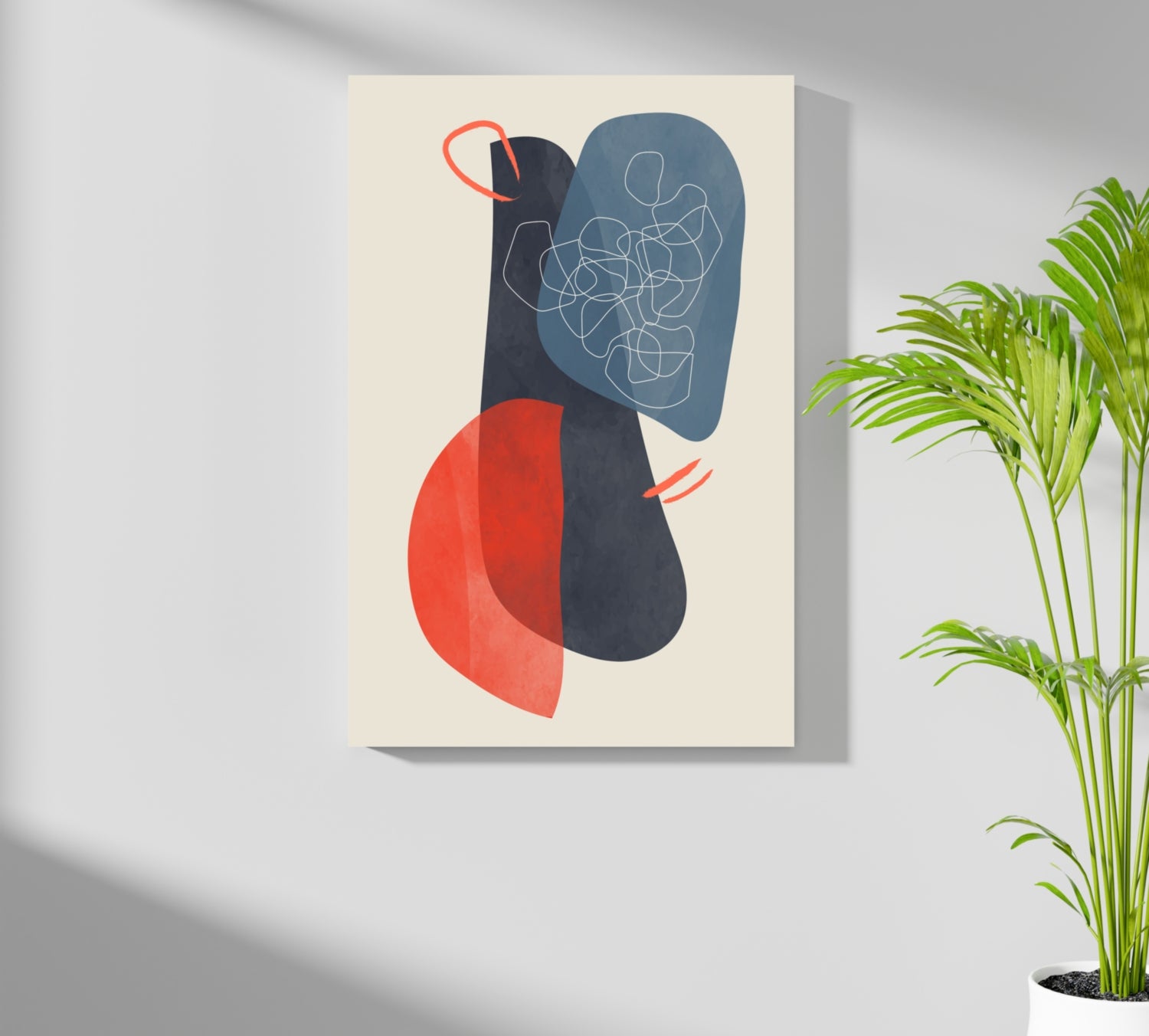 Line Art V14 Aluminum Print.