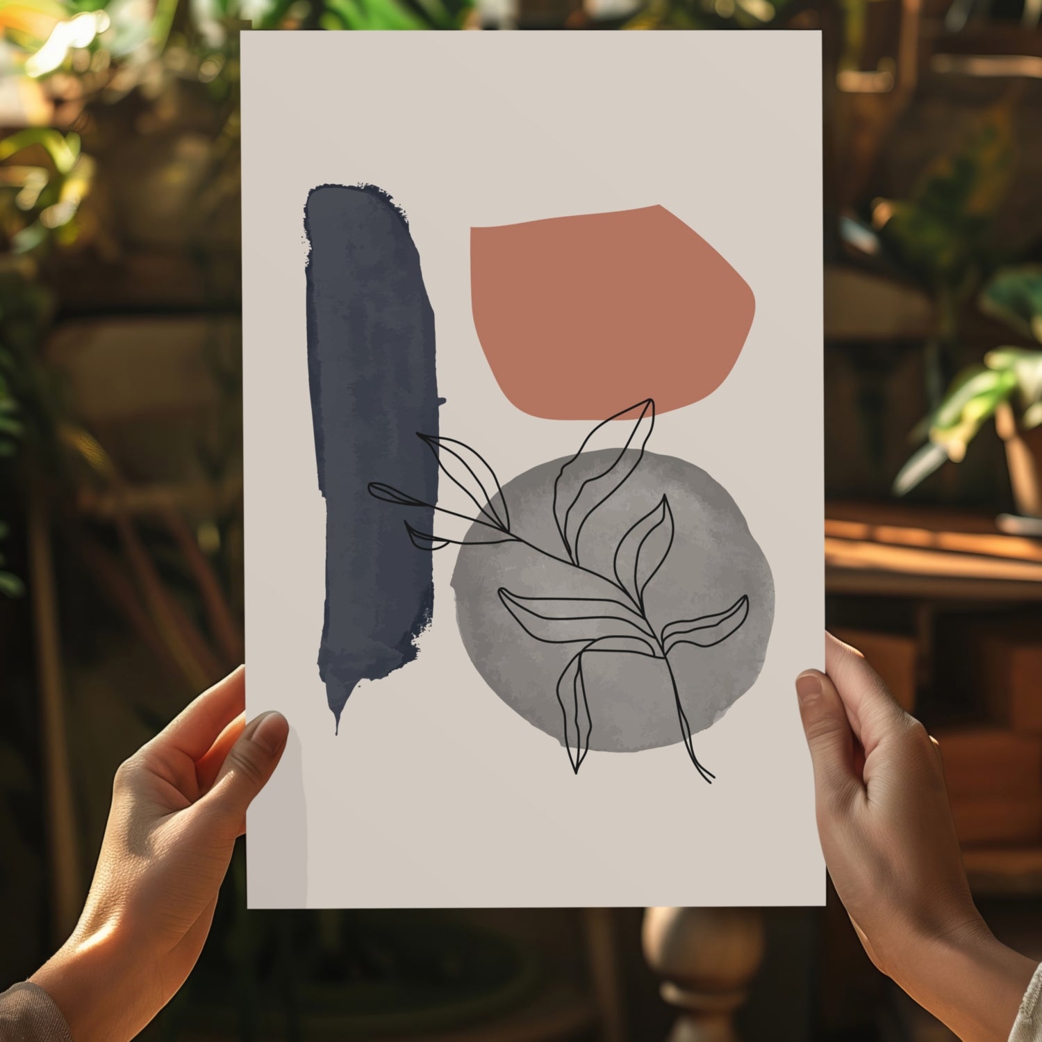 Line Art V17 Aluminum Print.