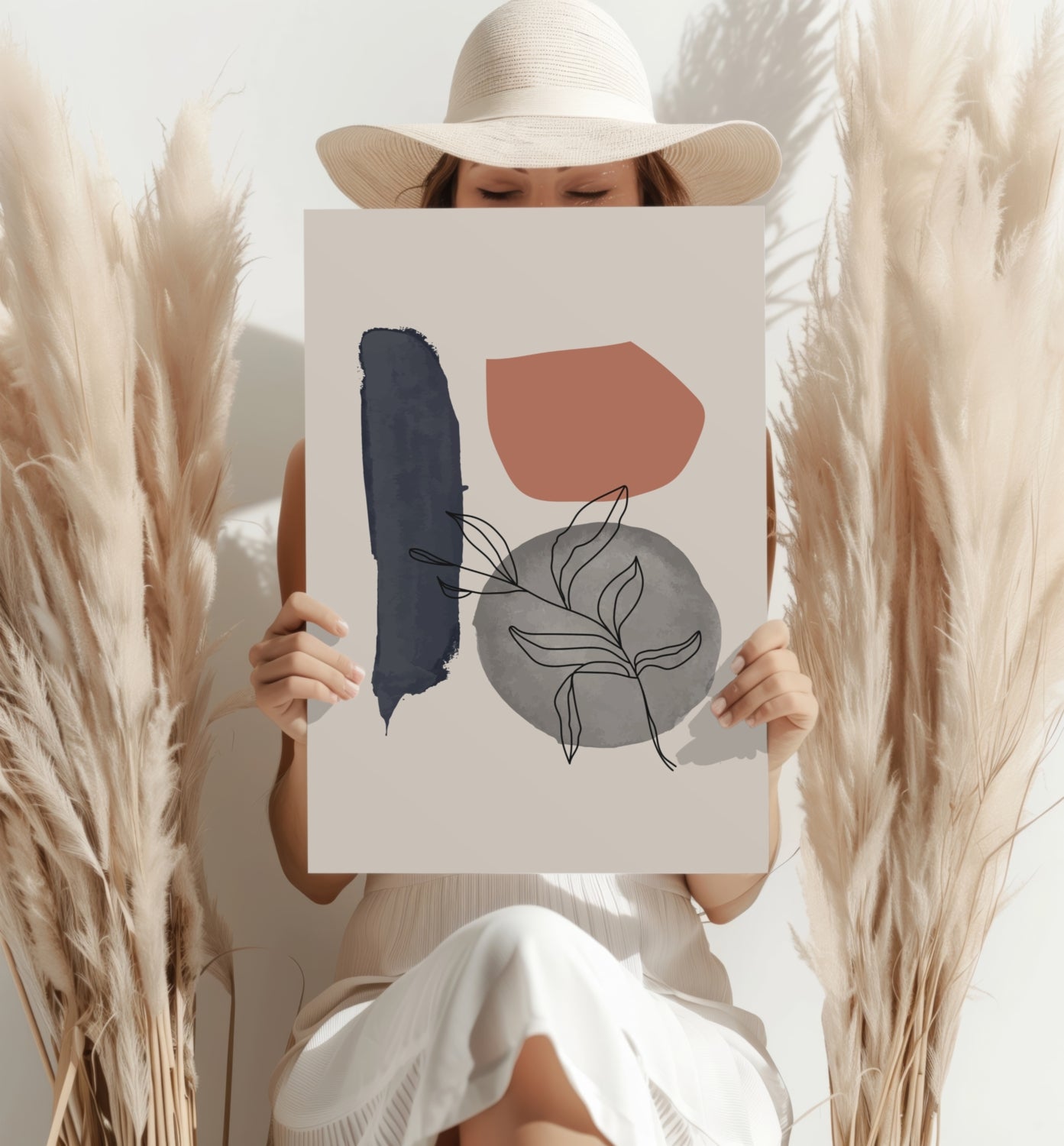 Line Art V17 Aluminum Print.