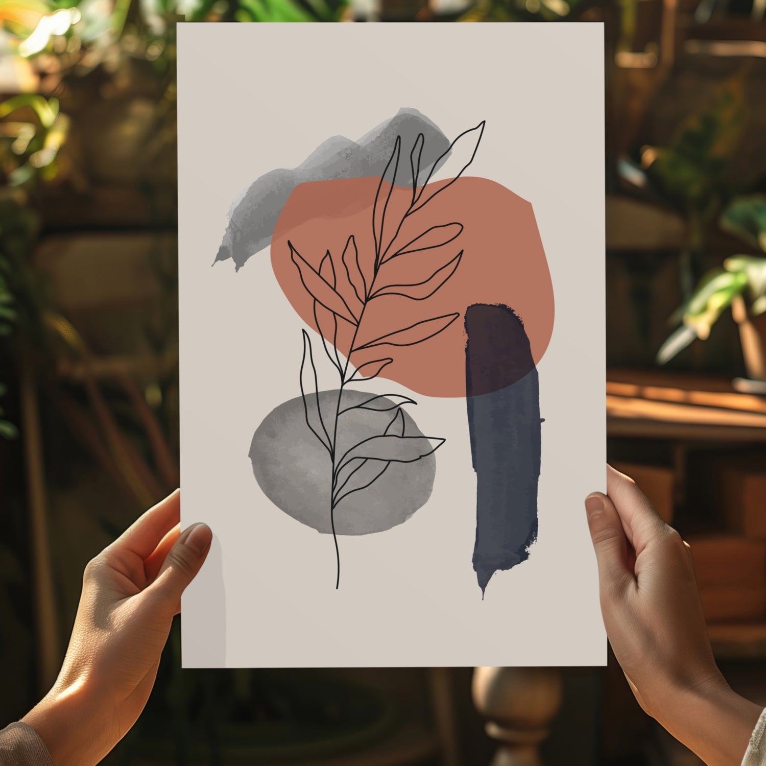 Line Art V18 Aluminum Print.