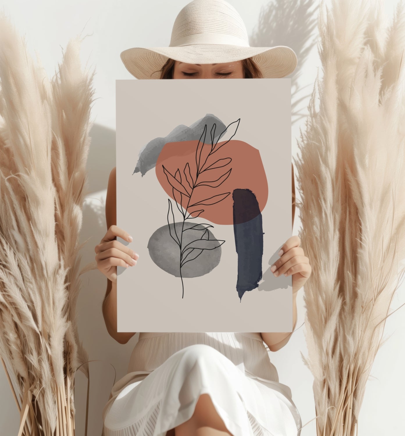 Line Art V18 Aluminum Print.