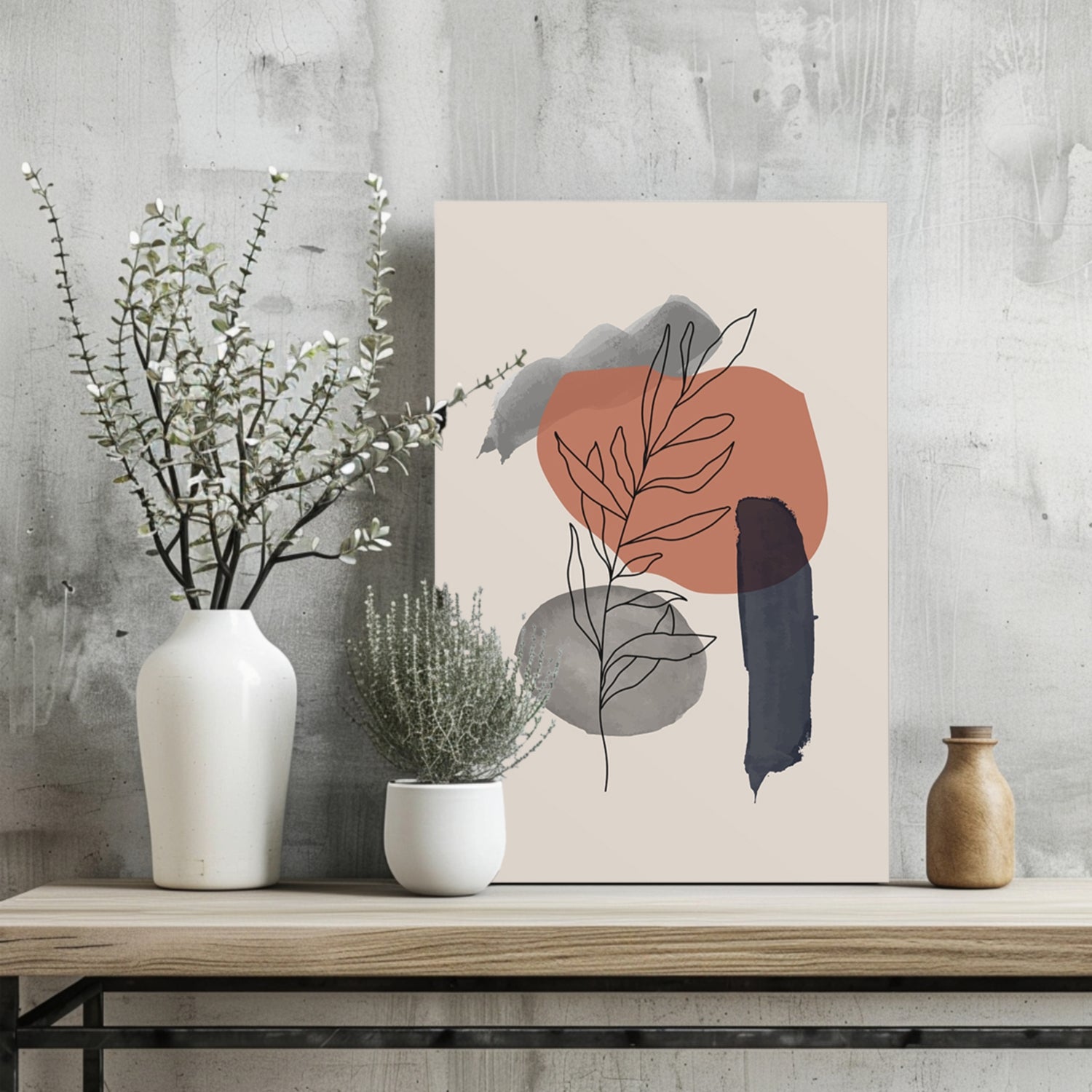 Line Art V18 Aluminum Print.