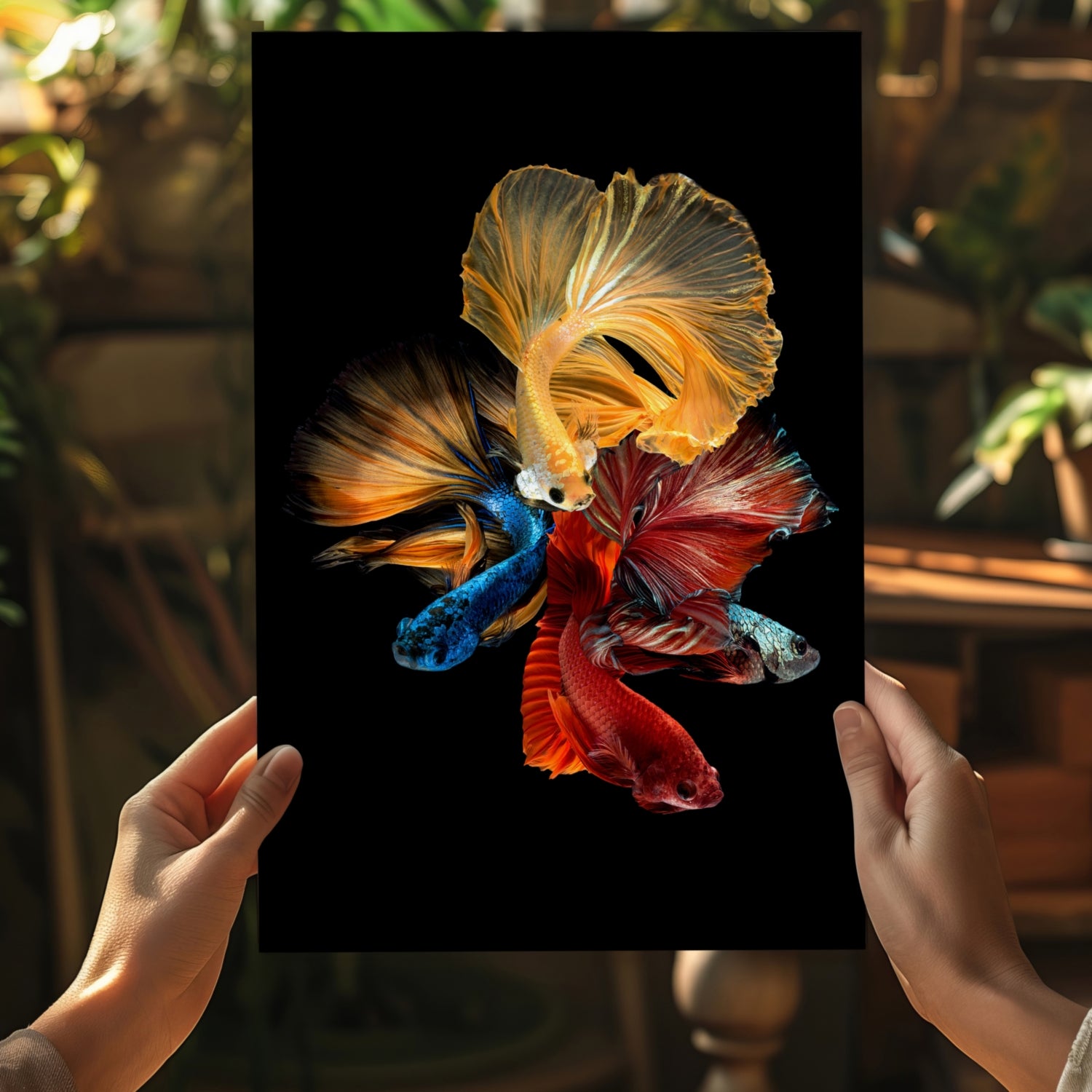 Betta Fishes Aluminum Print.