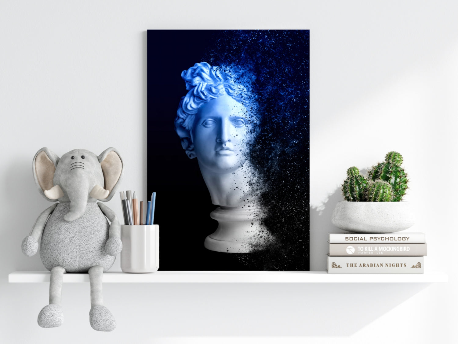 Statue Head Contemporary Aluminum Print.