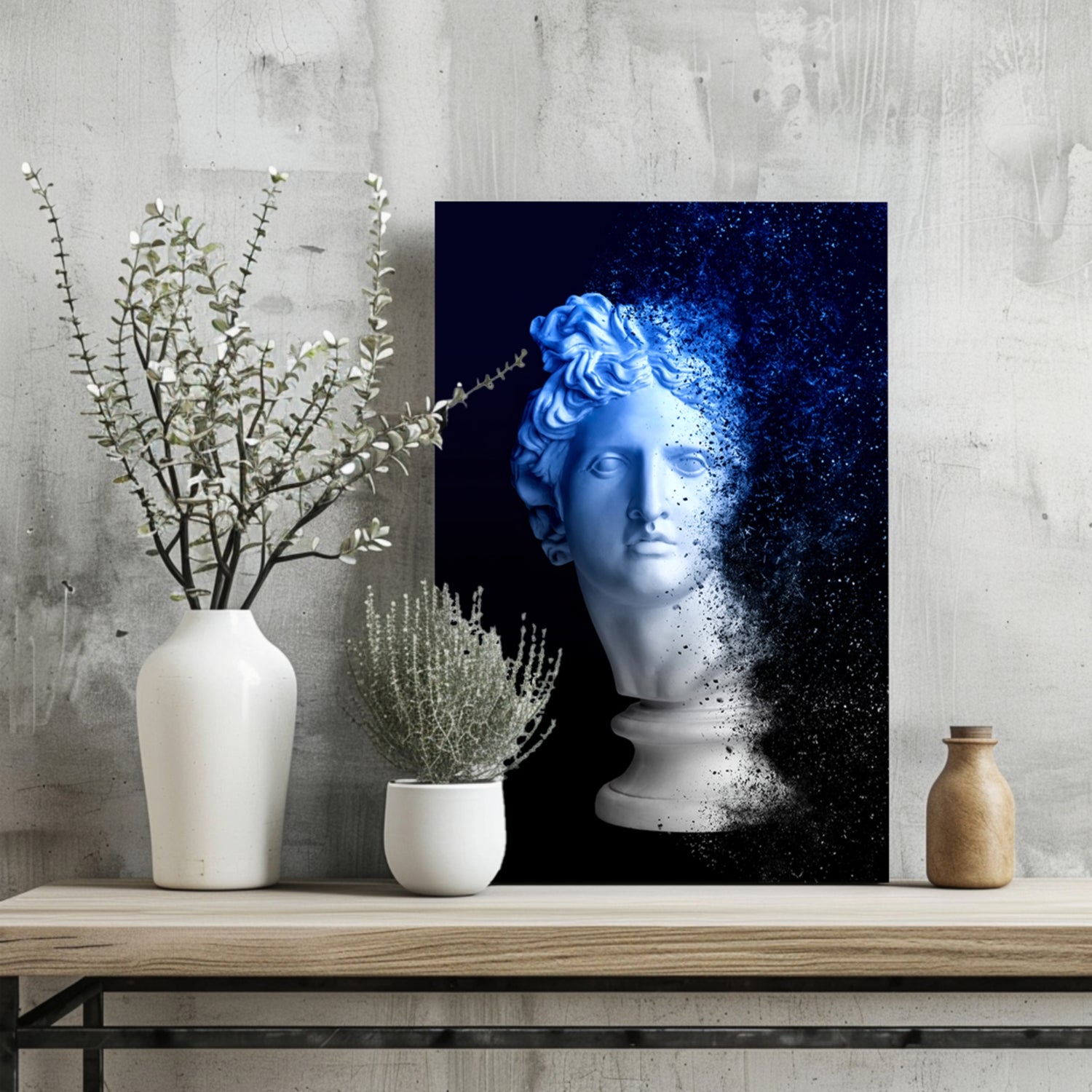 Statue Head Contemporary Aluminum Print.