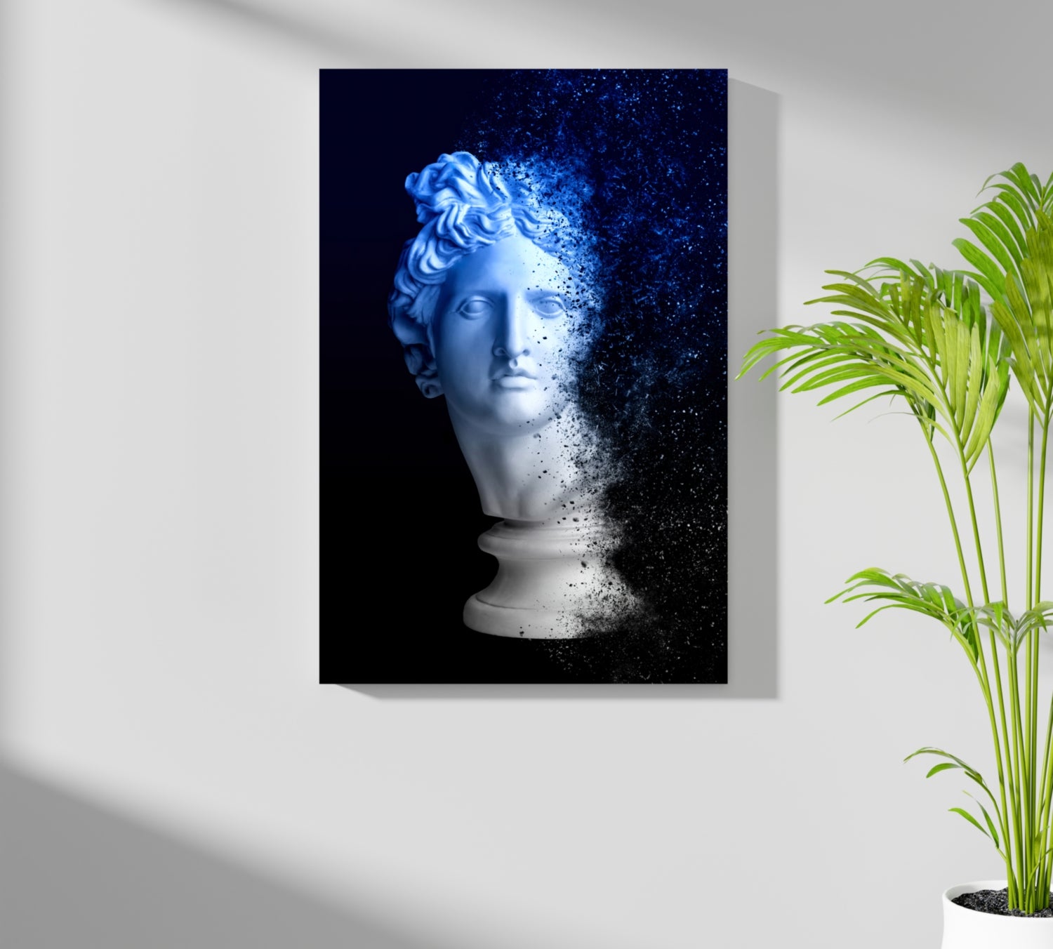 Statue Head Contemporary Aluminum Print.