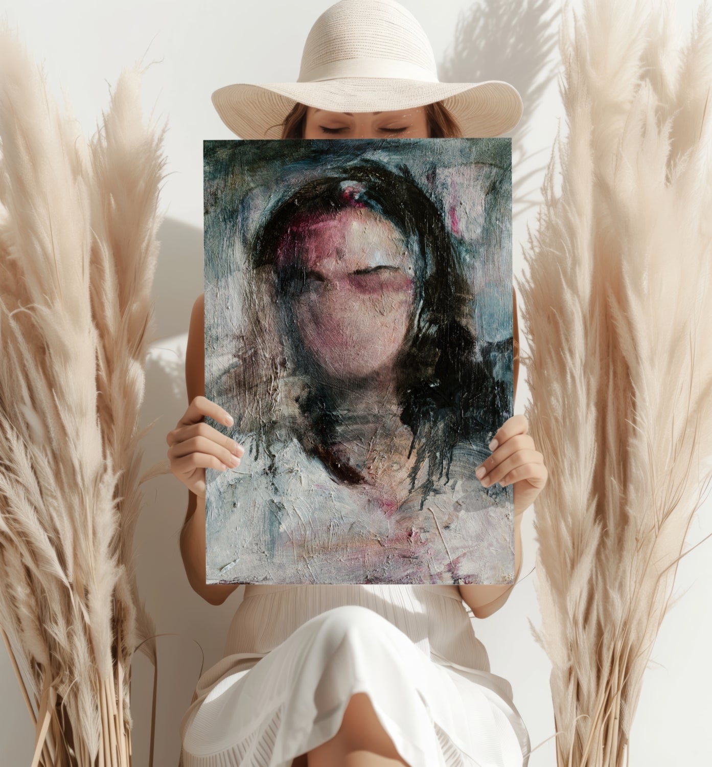 Woman in Silence Aluminum Print.