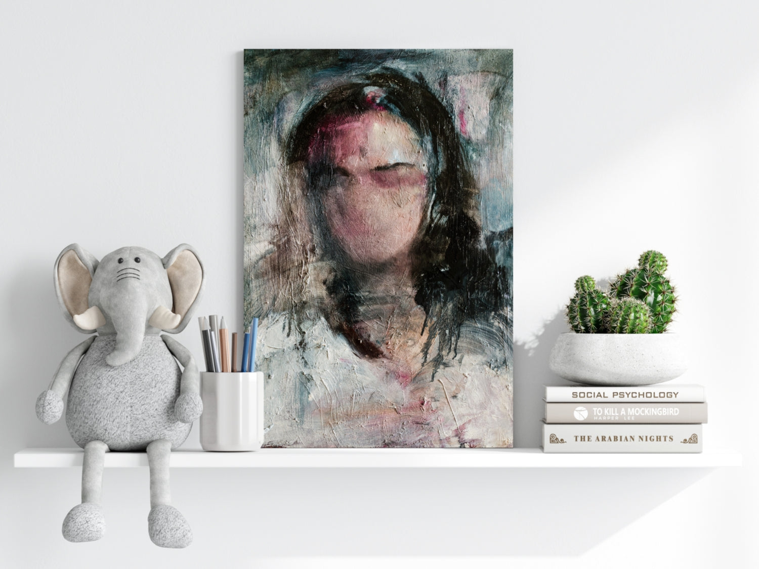 Woman in Silence Aluminum Print.