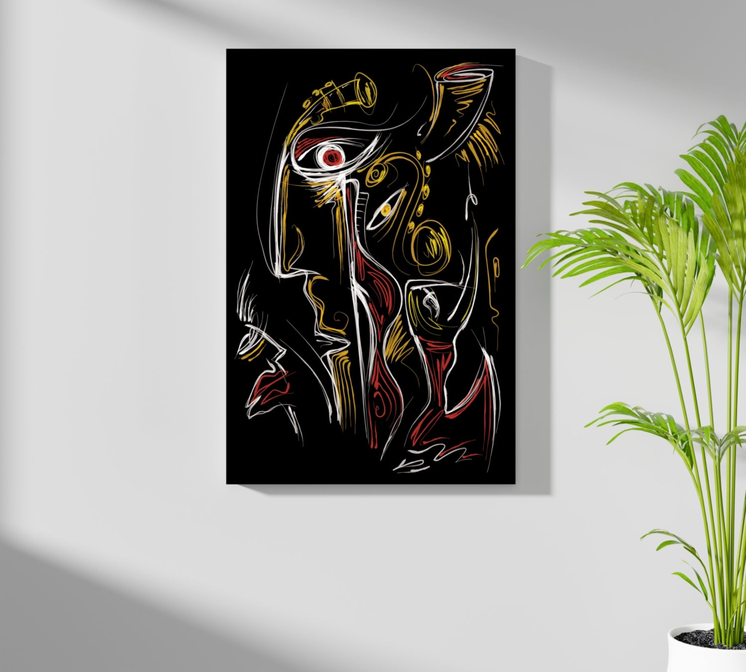 Abstract Art Faces Aluminum Print.