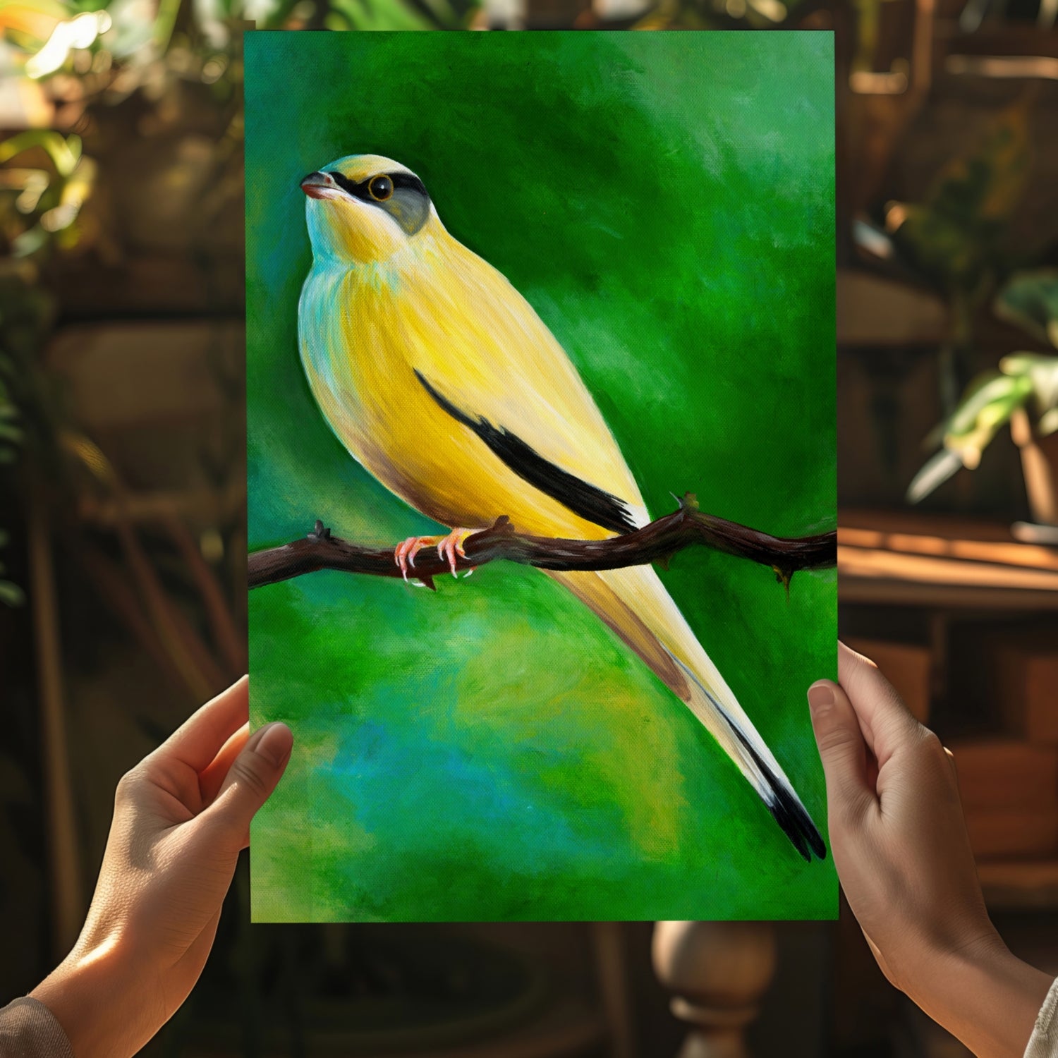 Yellow Bird Aluminum Print.