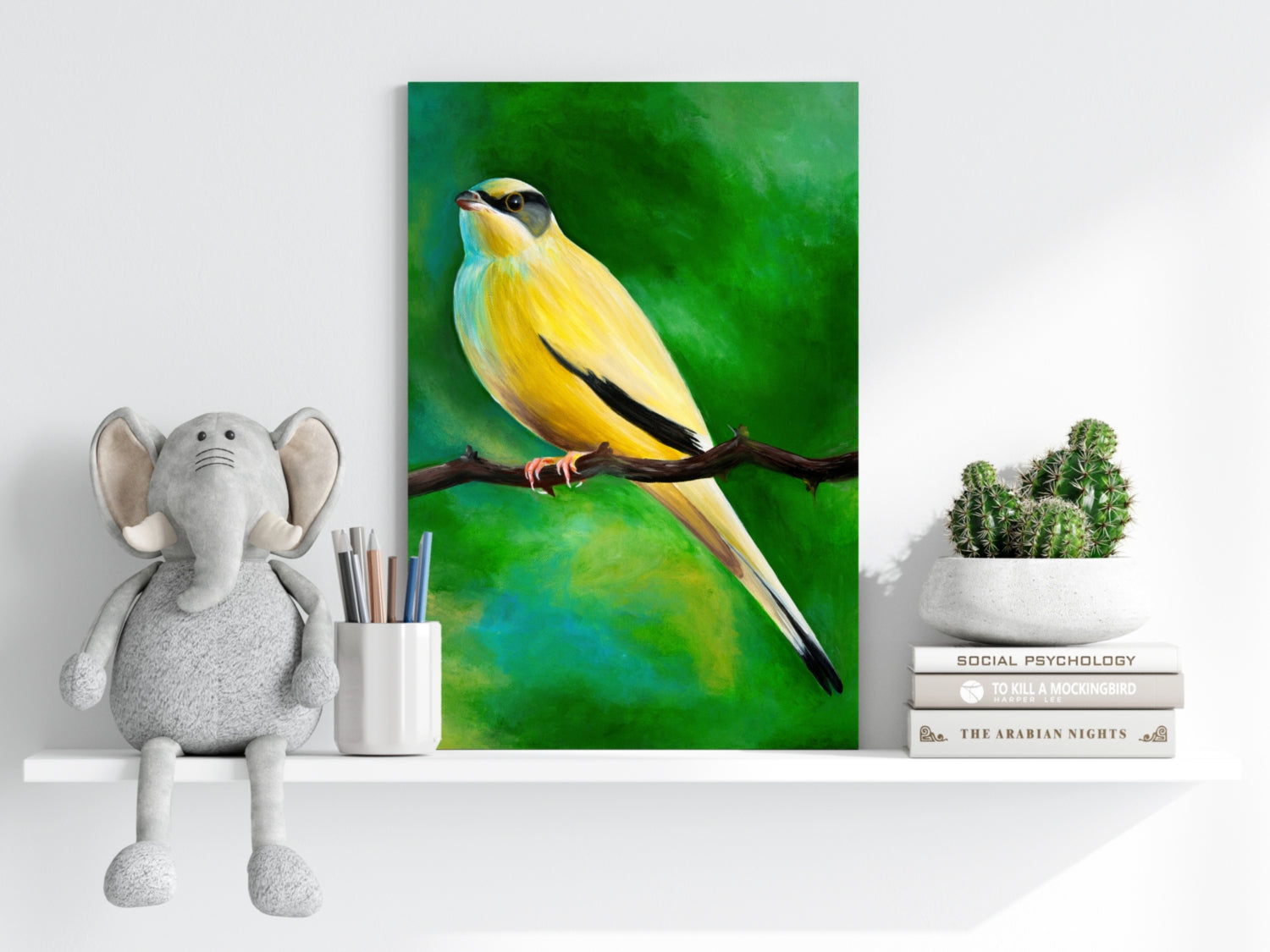 Yellow Bird Aluminum Print.