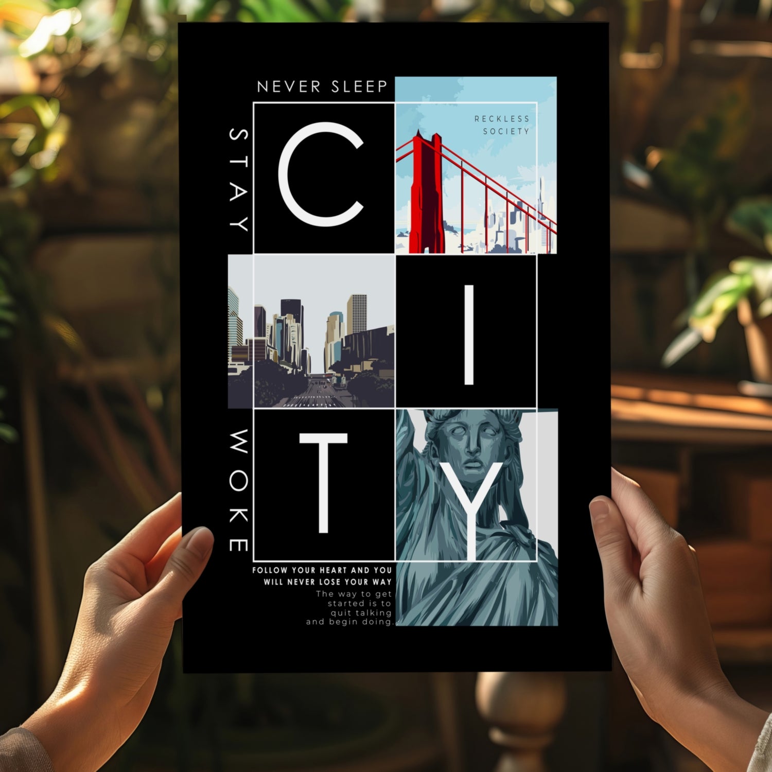 City Aluminum Print.