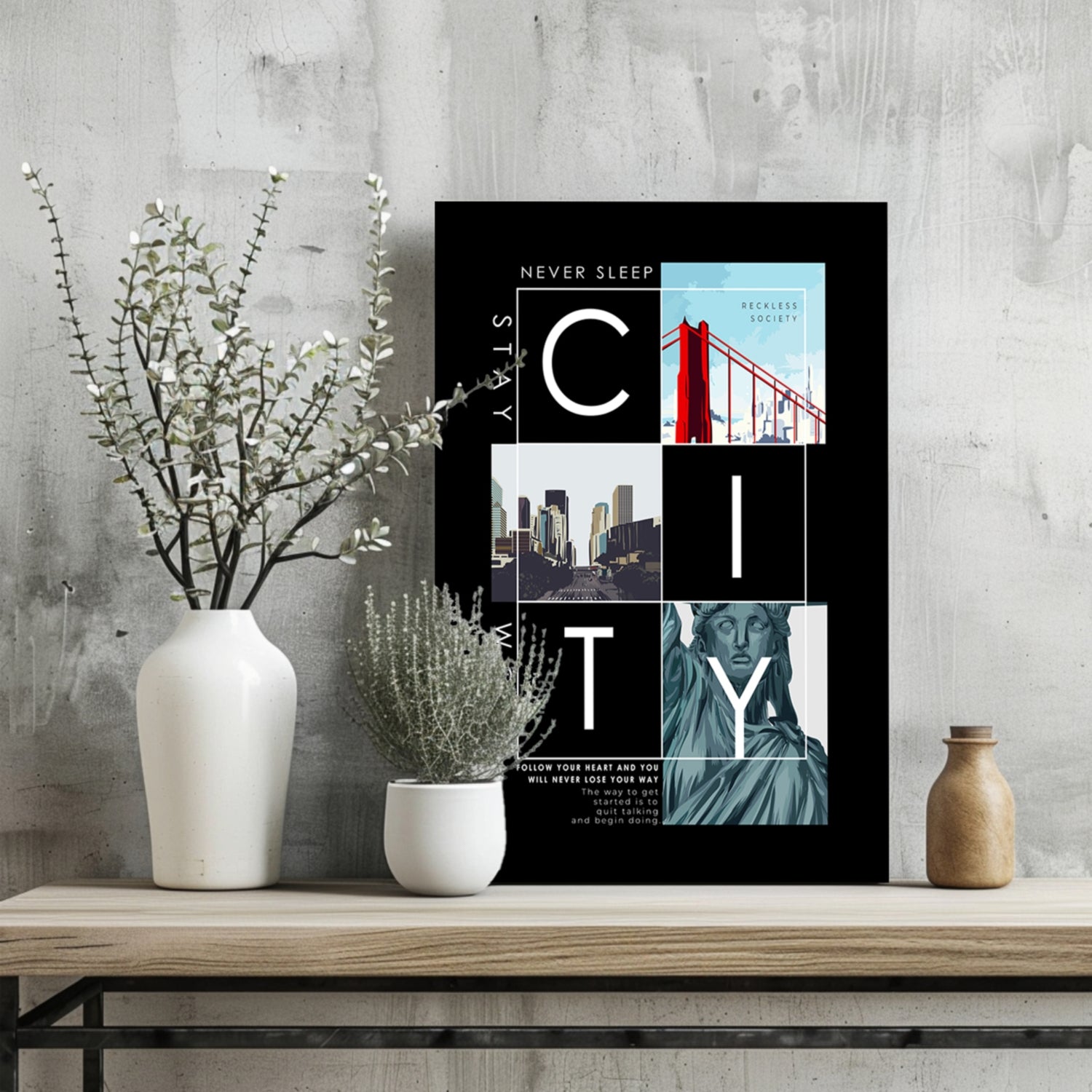 City Aluminum Print.