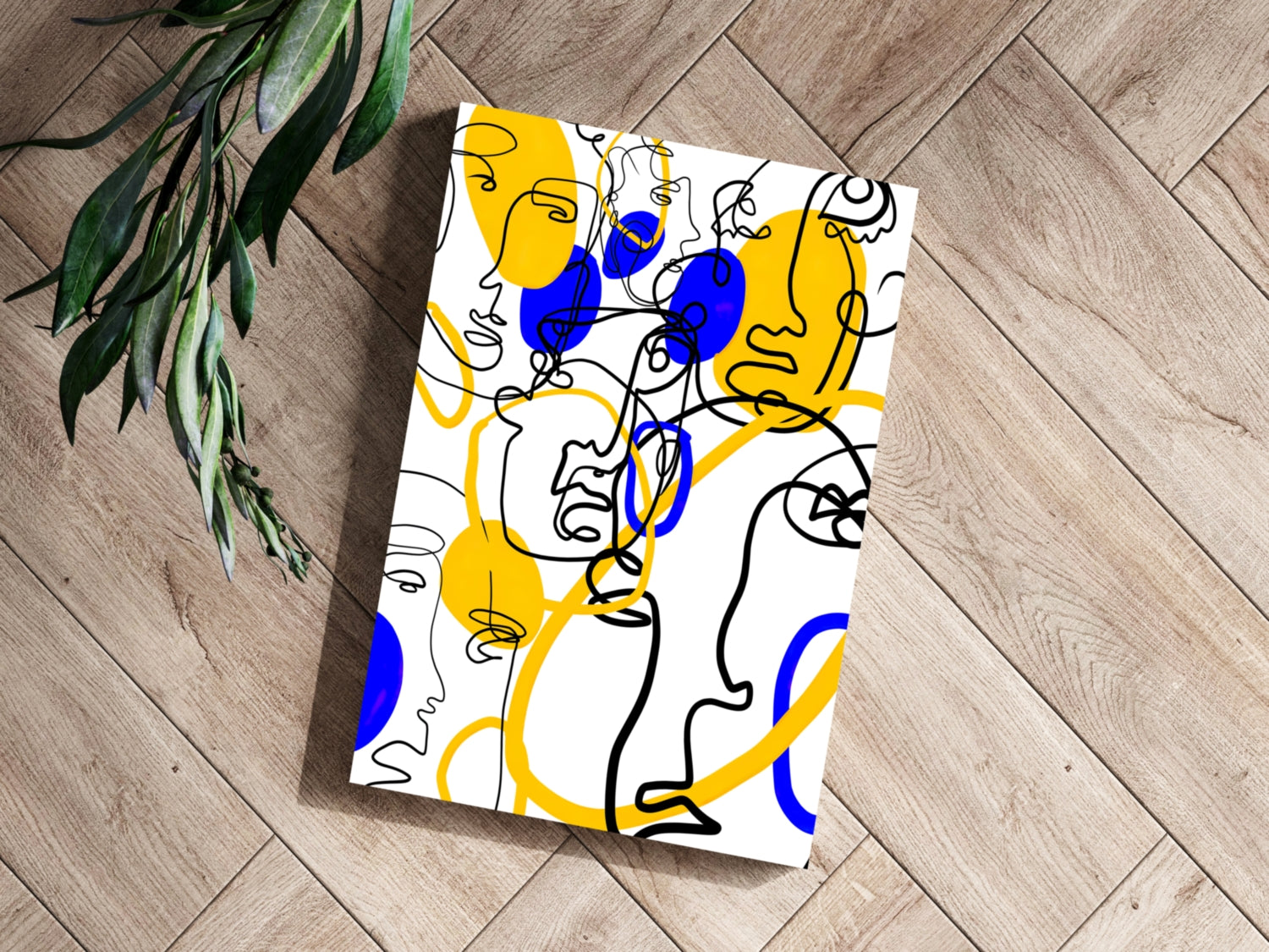 Abstract Line Art Aluminum Print.