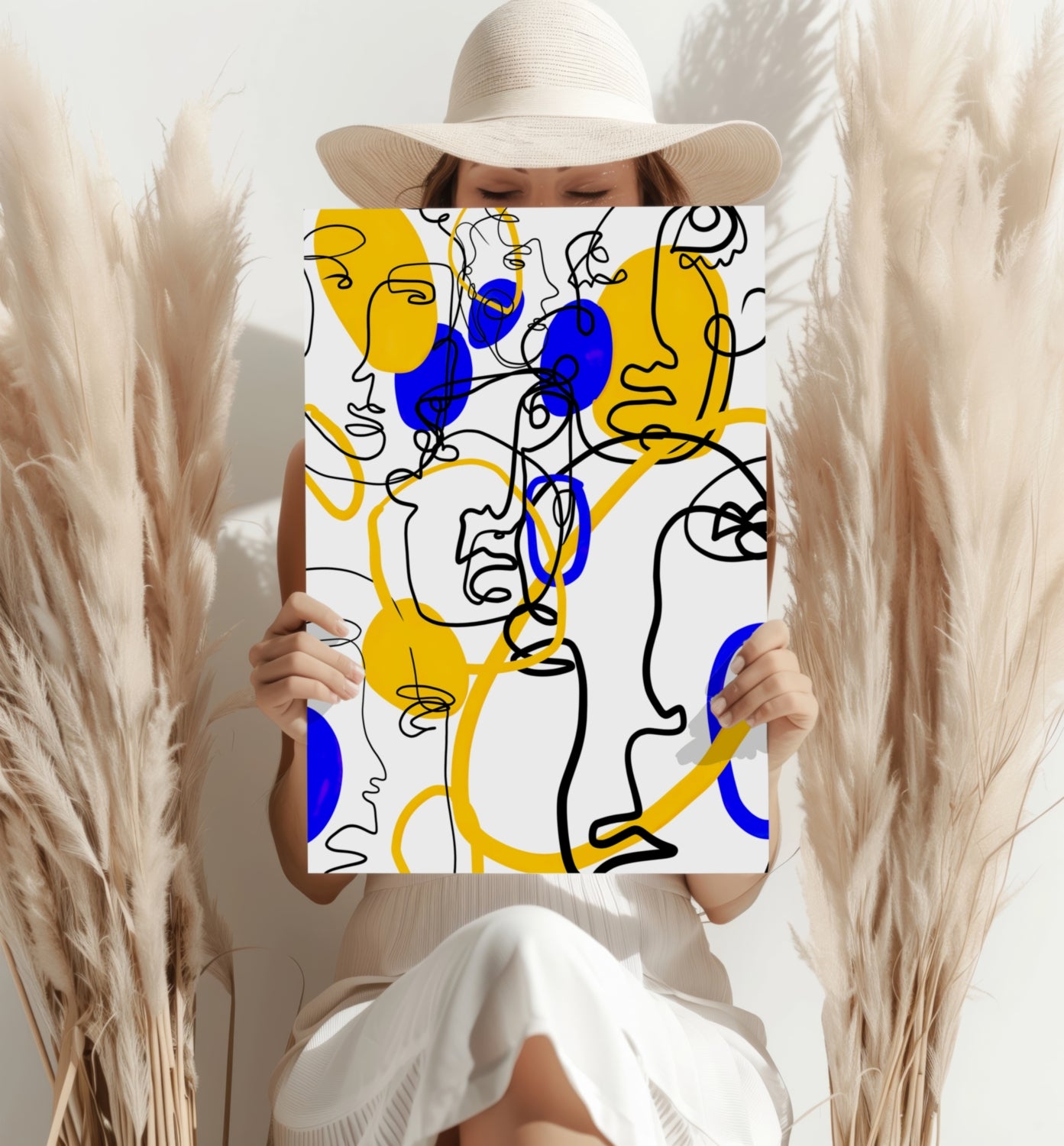 Abstract Line Art Aluminum Print.