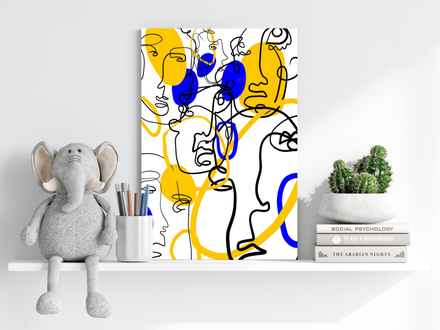 Abstract Line Art Aluminum Print.