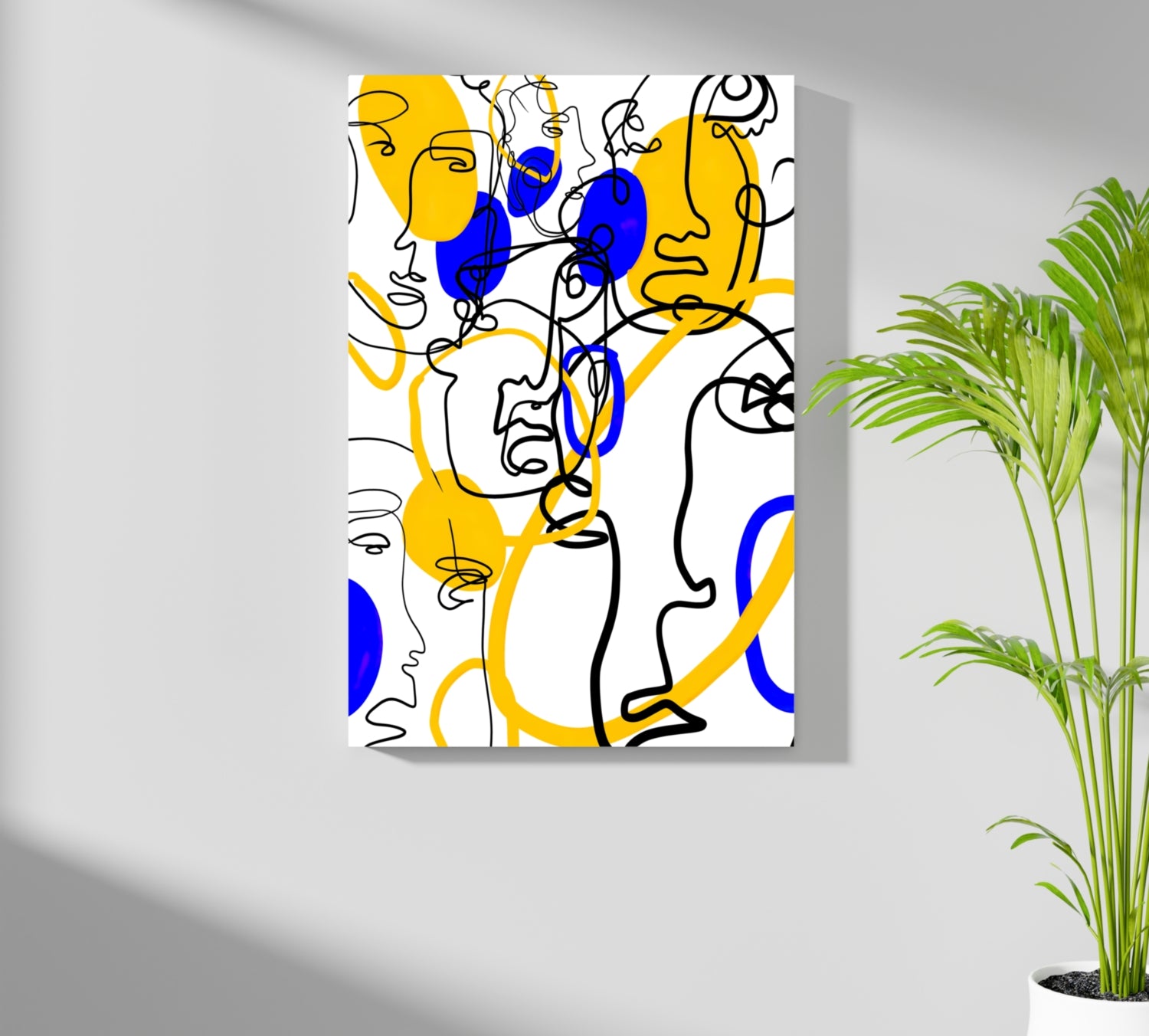 Abstract Line Art Aluminum Print.