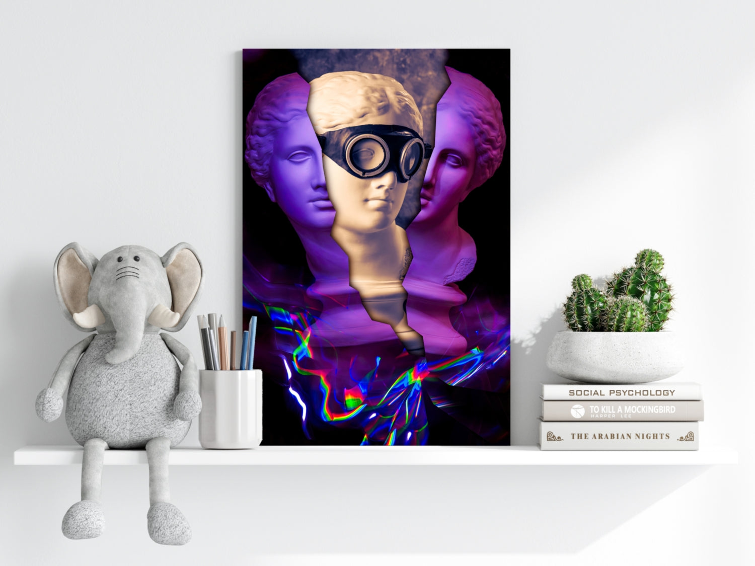 Contemporary Art Statue Aluminum Print.