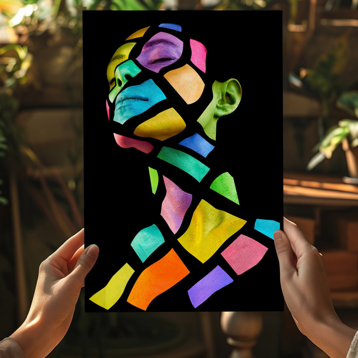 Colorful Woman Aluminum Print.