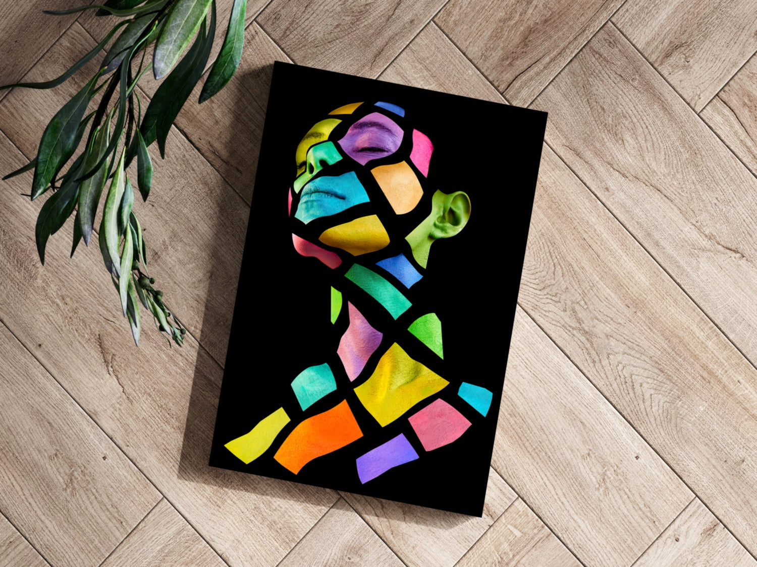 Colorful Woman Aluminum Print.