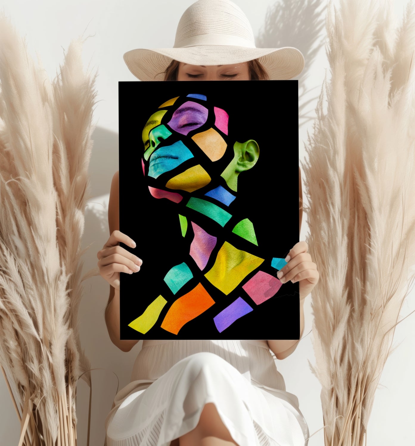 Colorful Woman Aluminum Print.