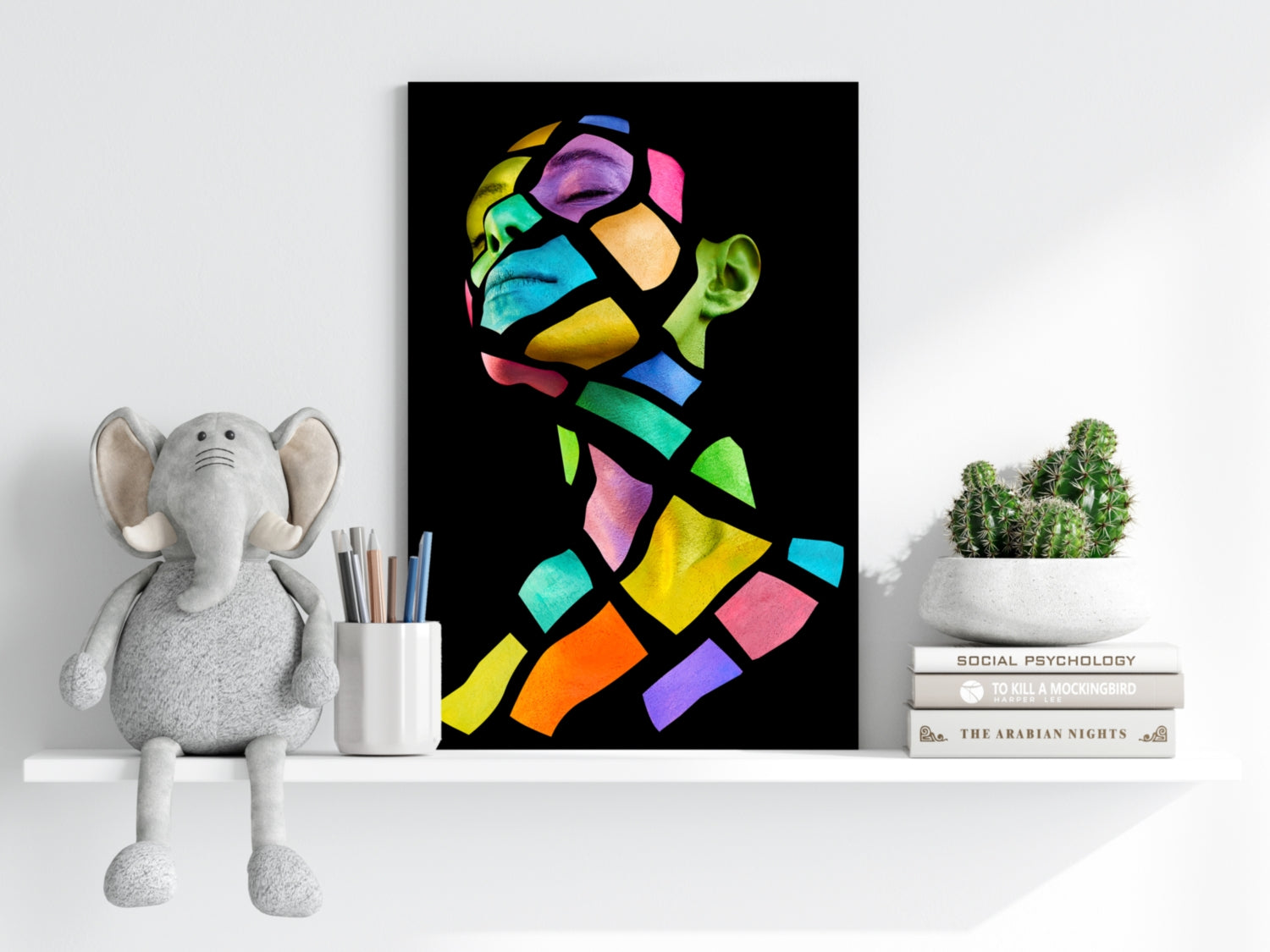 Colorful Woman Aluminum Print.