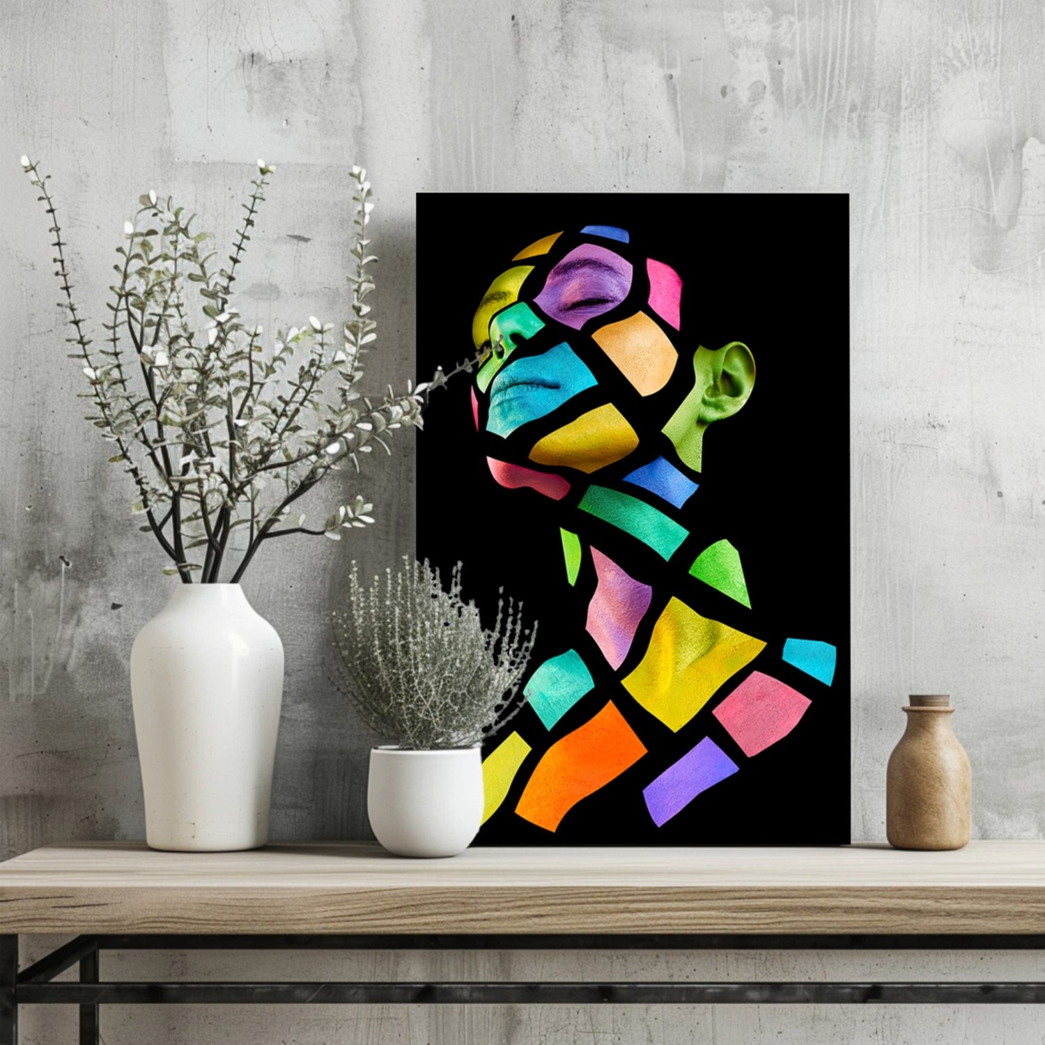 Colorful Woman Aluminum Print.