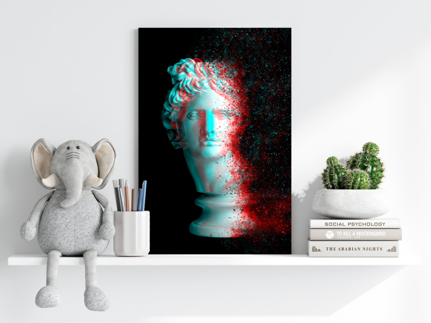 Statue Head Contemporary Aluminum Print.