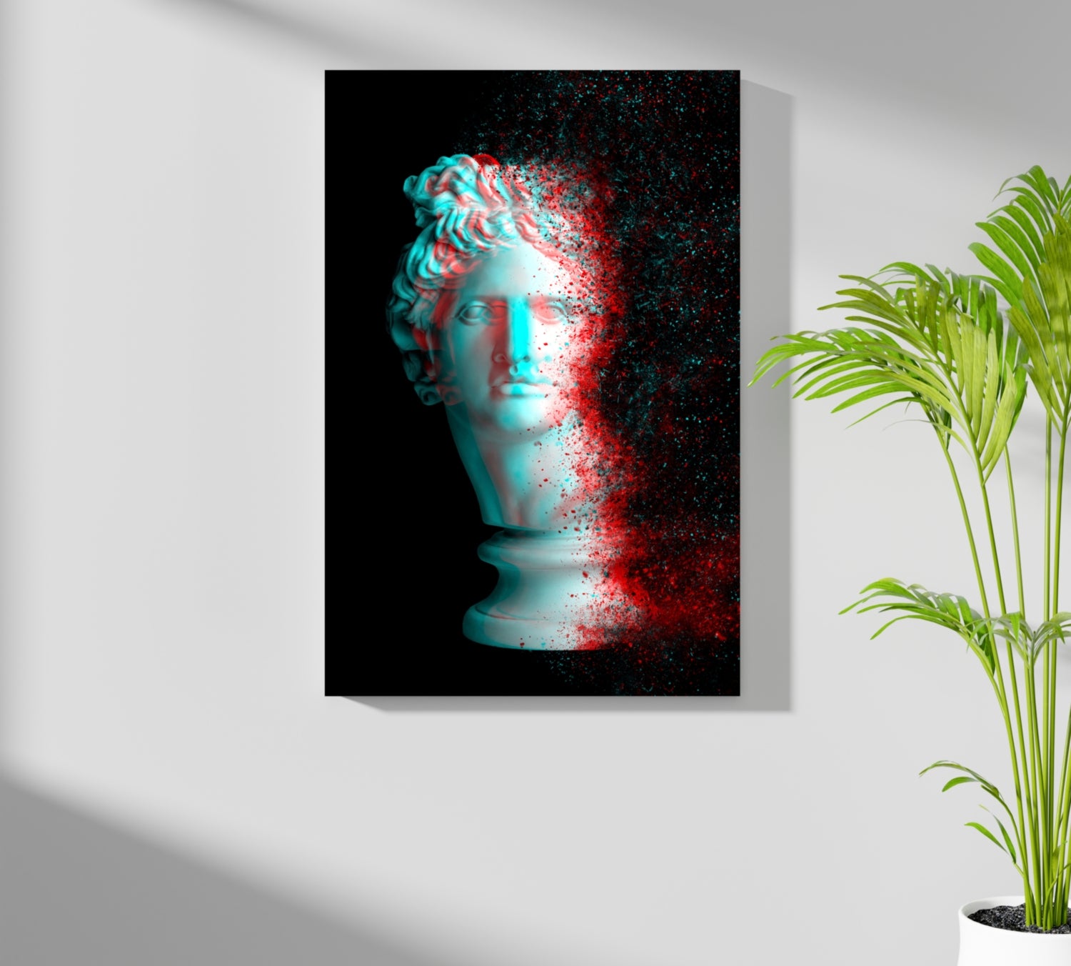 Statue Head Contemporary Aluminum Print.