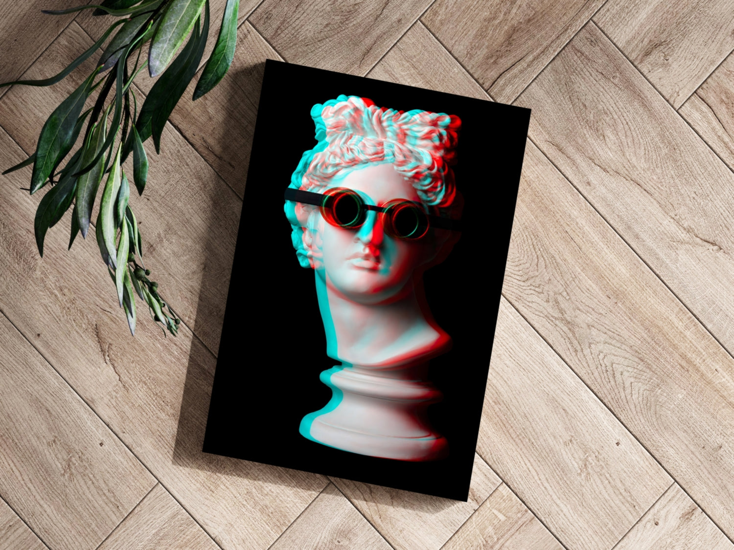 Statue Head Contemporary Aluminum Print.
