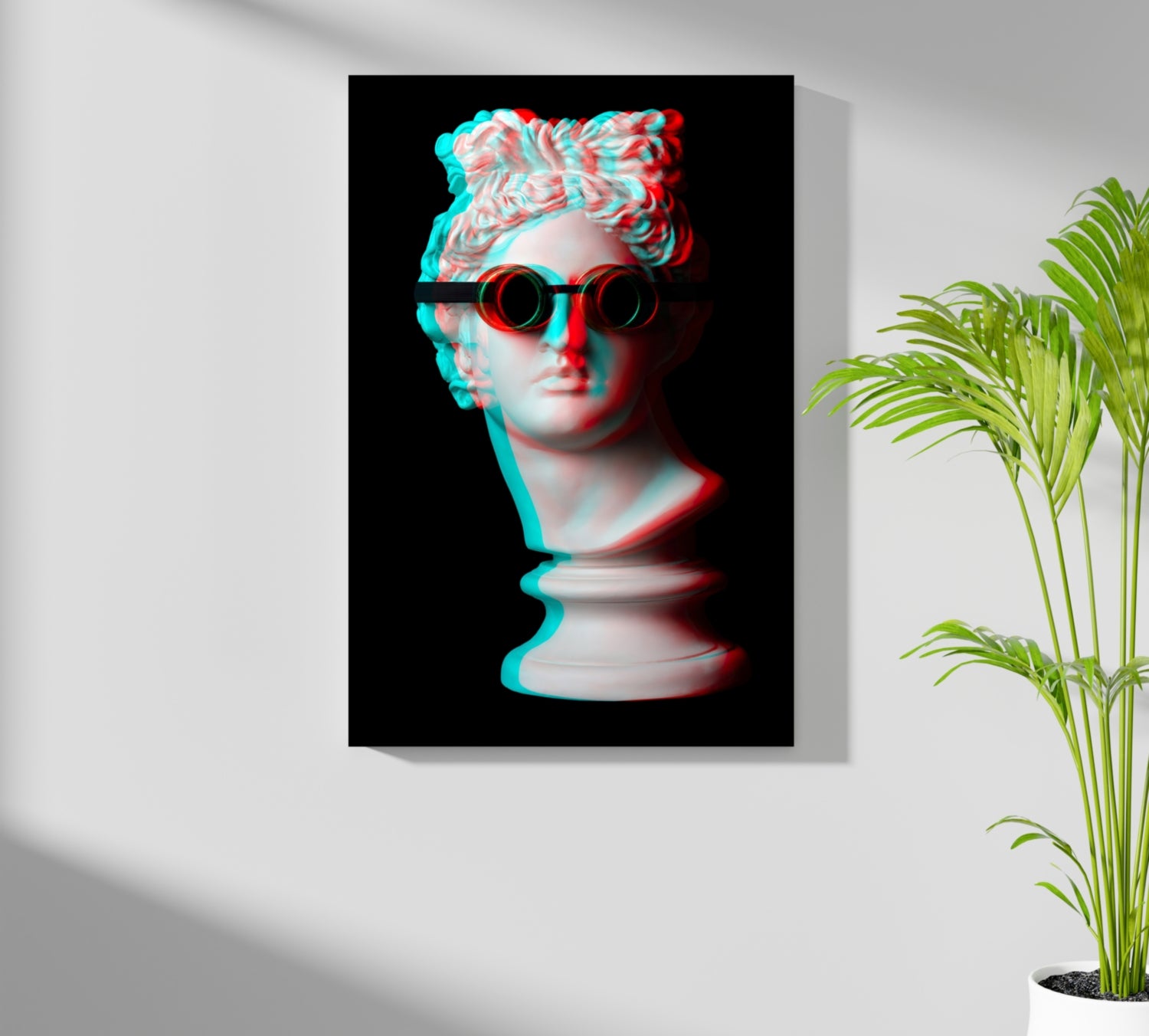 Statue Head Contemporary Aluminum Print.