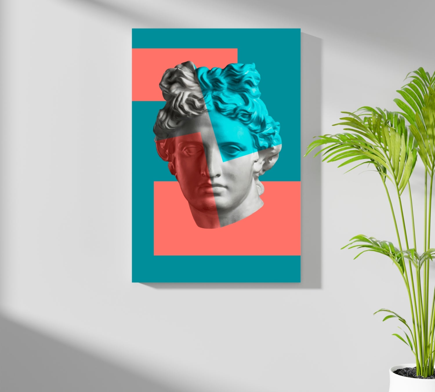 Statue Head Contemporary Aluminum Print.