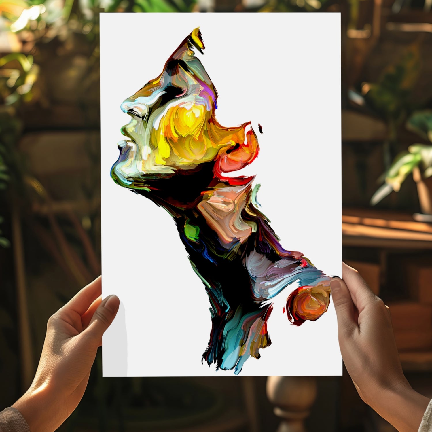 Colorful Portrait V1 Aluminum Print.