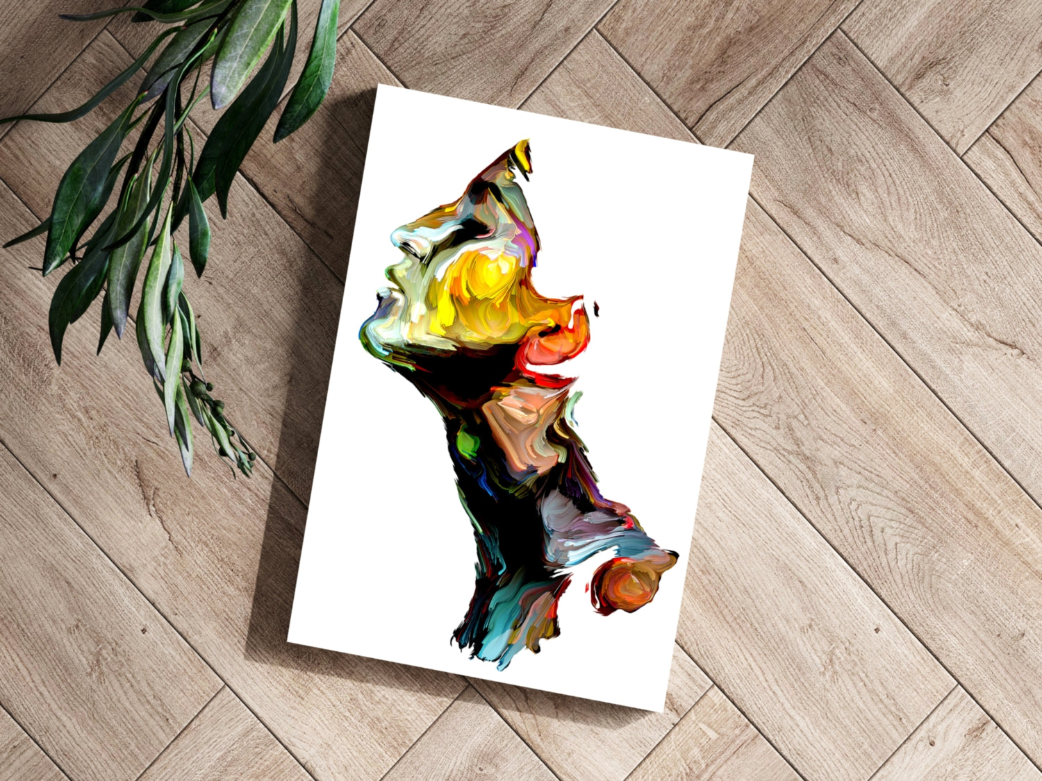 Colorful Portrait V1 Aluminum Print.