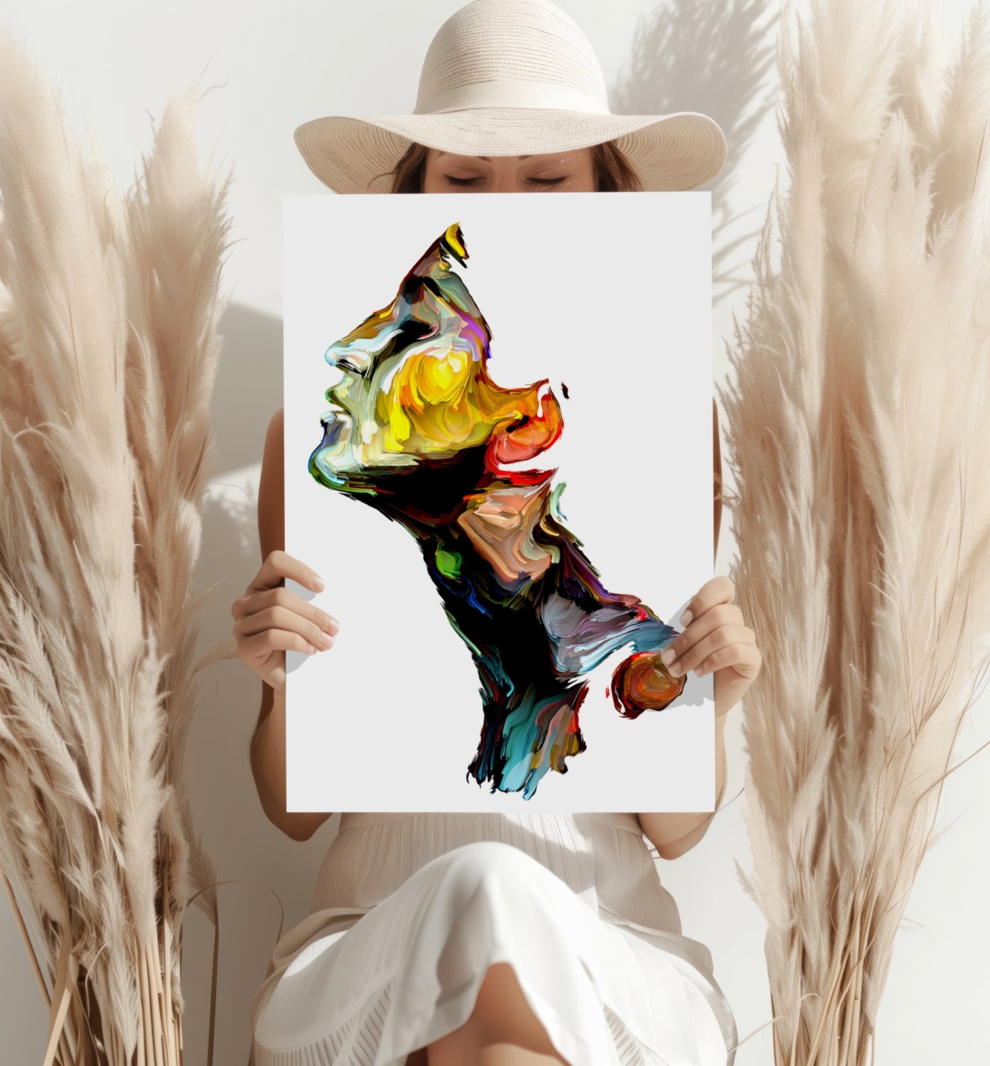 Colorful Portrait V1 Aluminum Print.