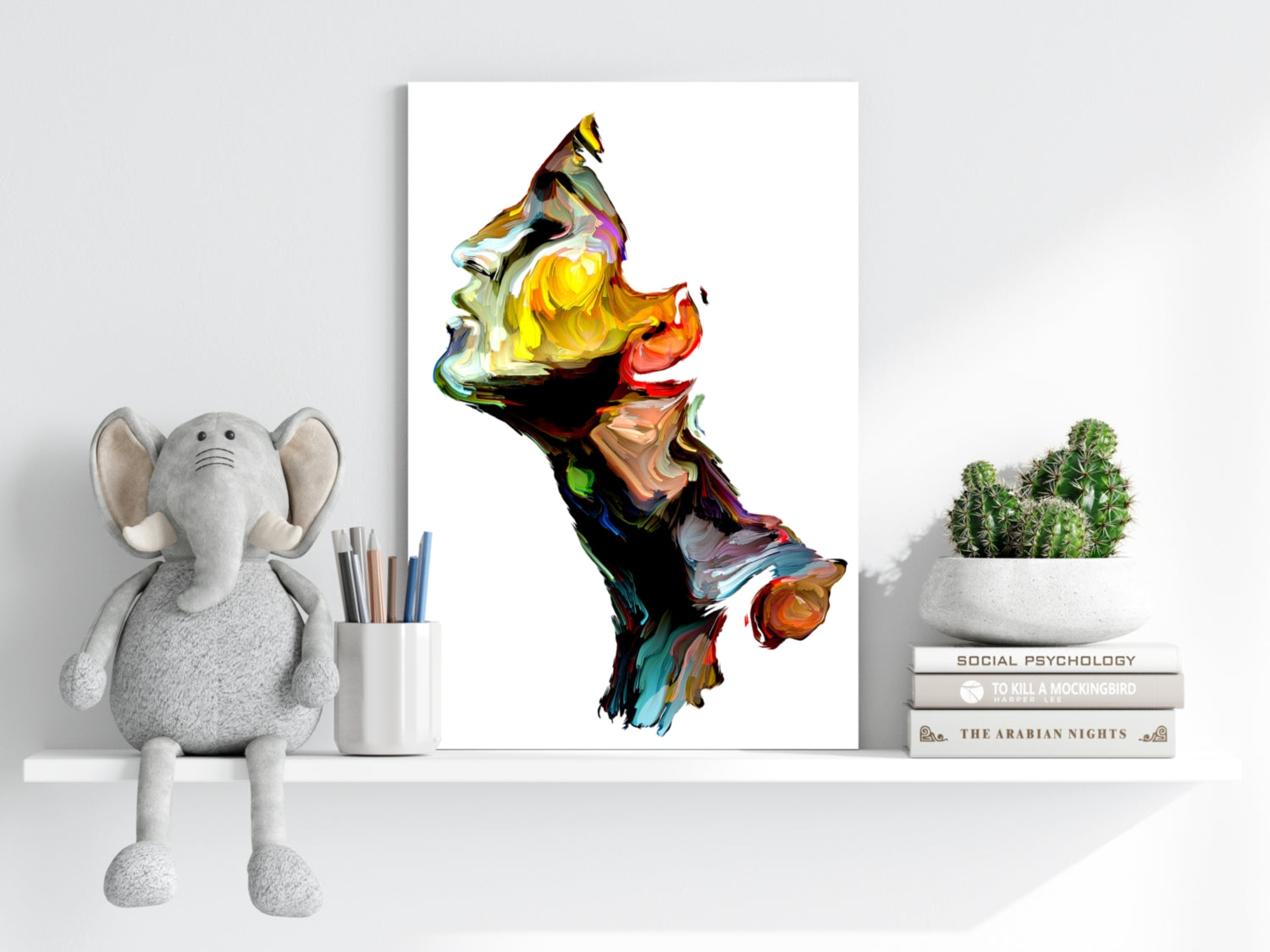 Colorful Portrait V1 Aluminum Print.