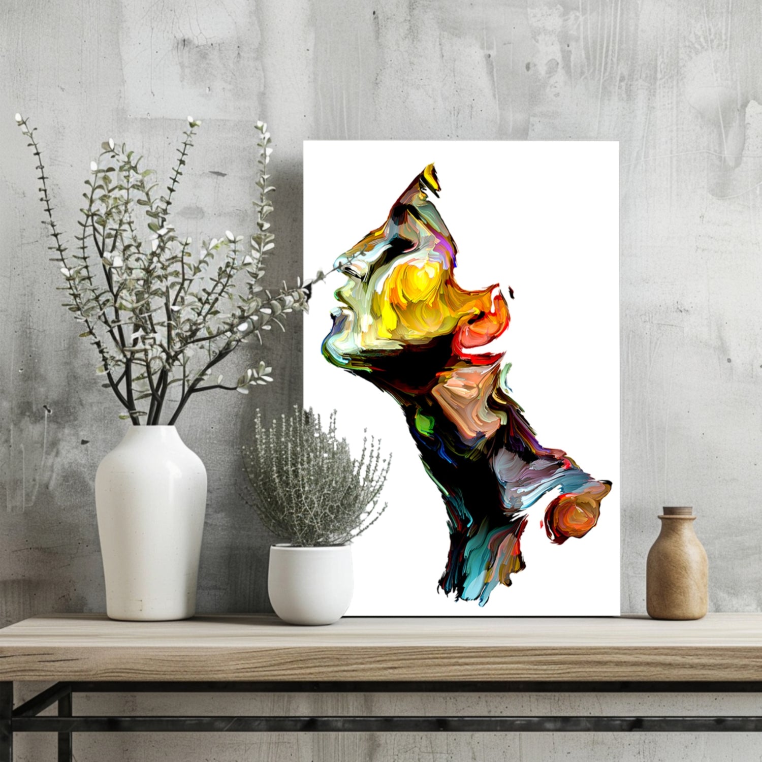 Colorful Portrait V1 Aluminum Print.