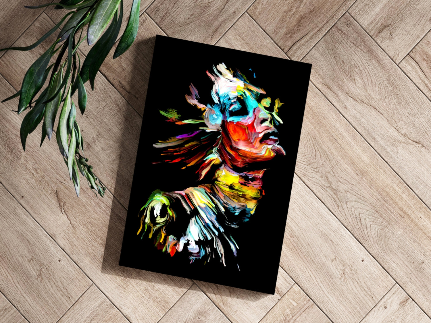 Colorful Portrait V2 Aluminum Print.