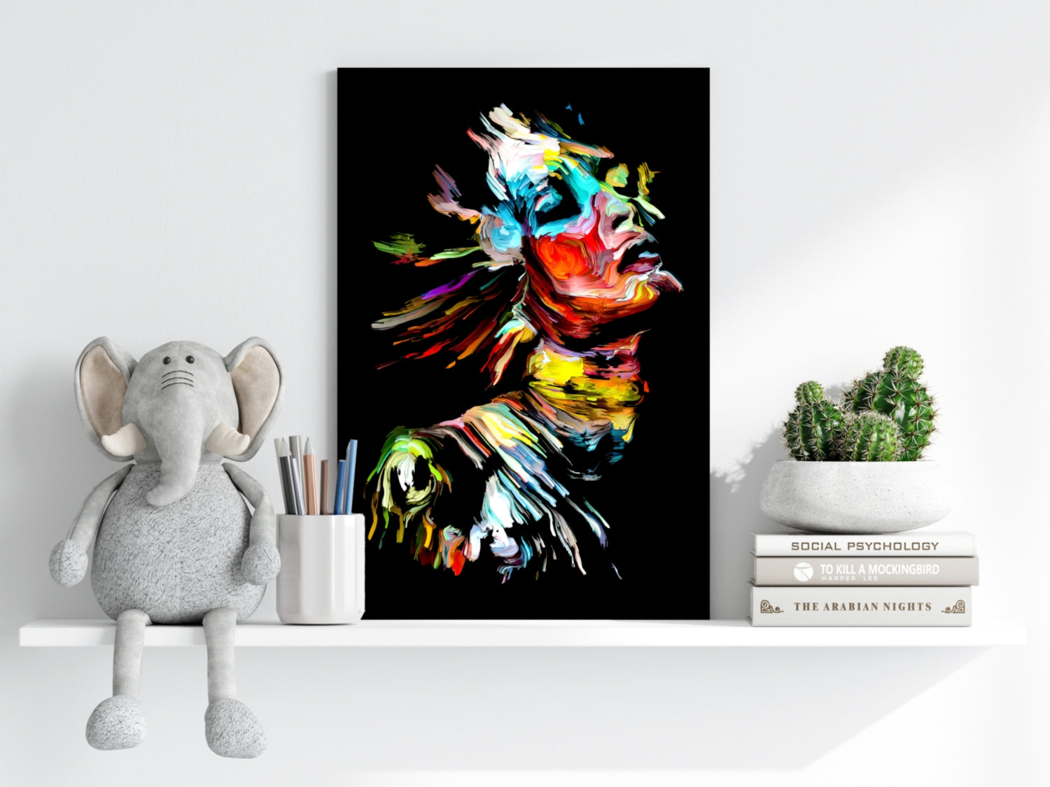 Colorful Portrait V2 Aluminum Print.