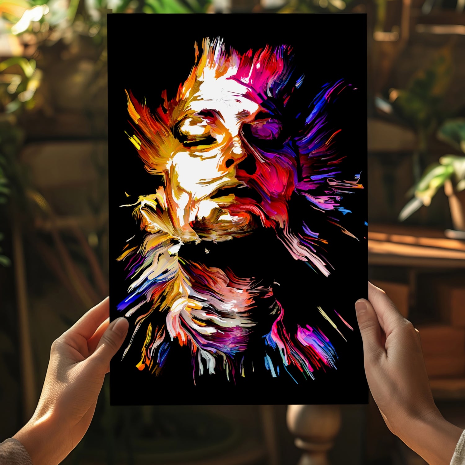 Colorful Portrait V3 Aluminum Print.