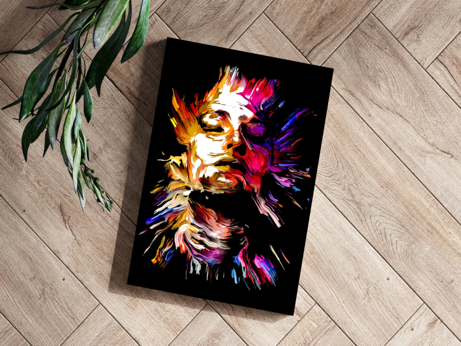 Colorful Portrait V3 Aluminum Print.